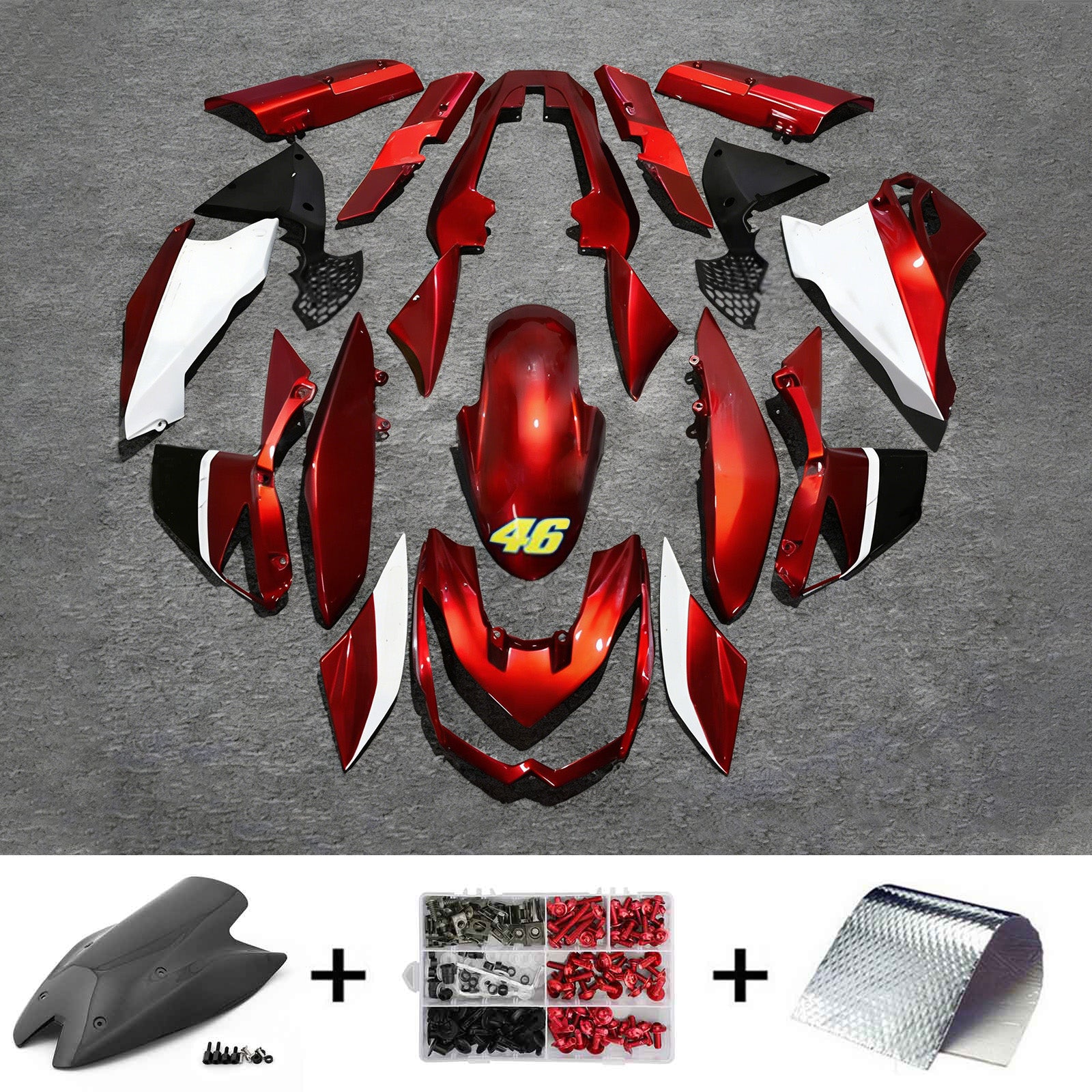 Kit de carénage en plastique ABS injecté compatible avec Kawasaki Z1000 2010-2013
