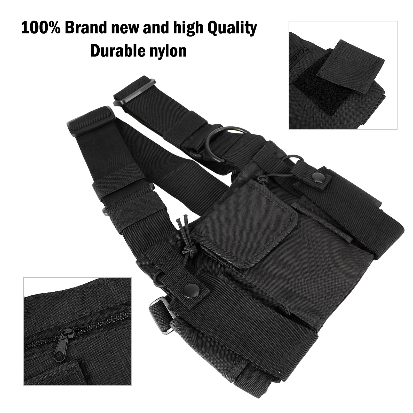 Field Operations Radio Neuf Tactical Multifonctionnel Poitrine Harnais Sac