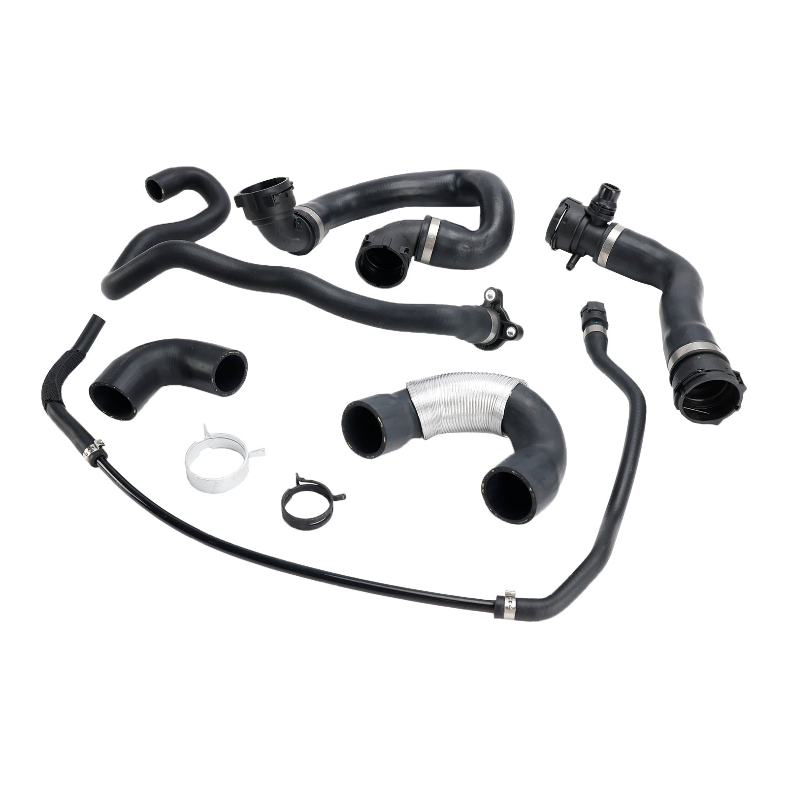 2007-2010 BMW 335i 6PCS Kit de manguera de agua refrigerante para radiador 17128634285