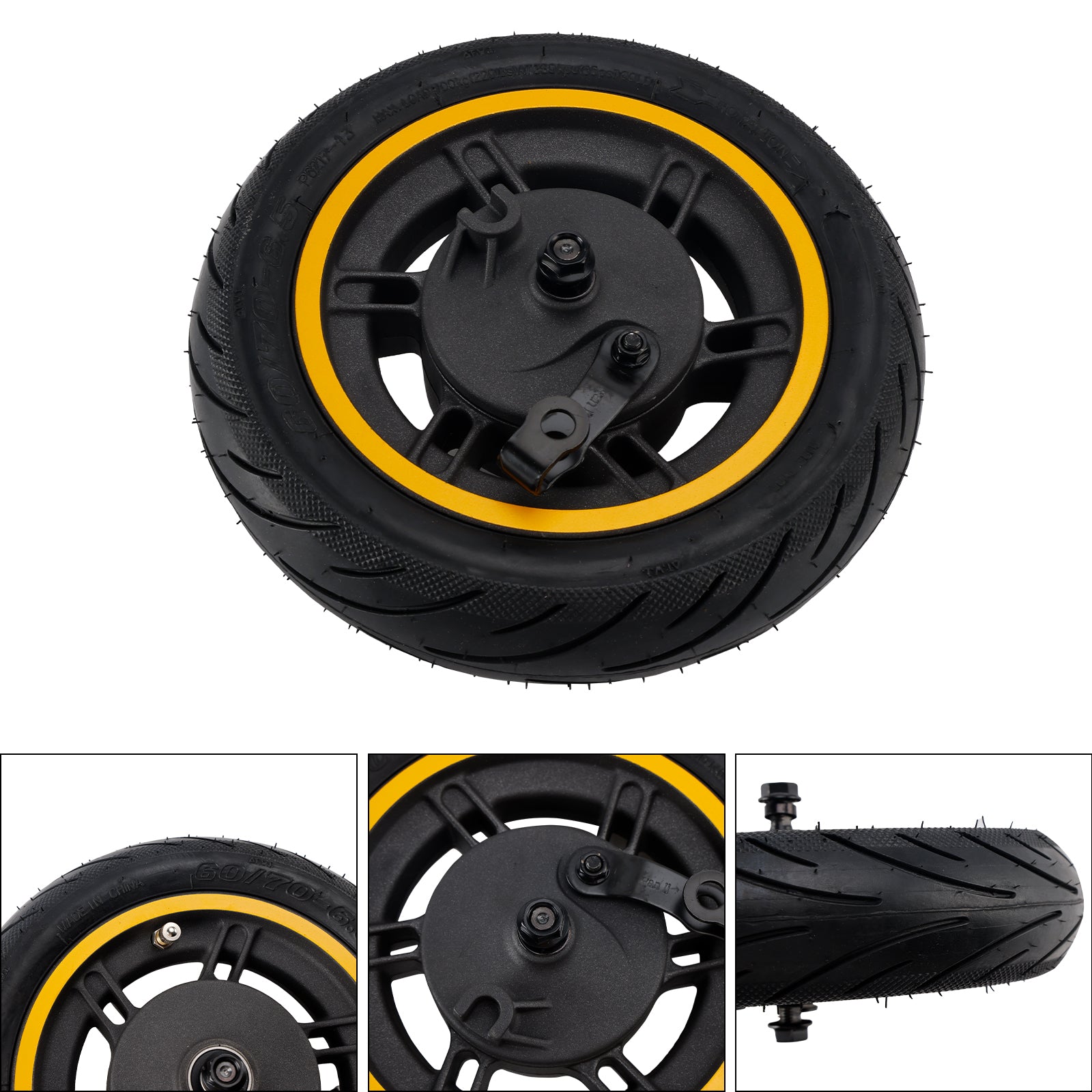 Roue Avant avec Pneu Solide 10 Pouces (60/70-6.5) pour Trottinette Ninebot Max G30 | Cadre Aluminium