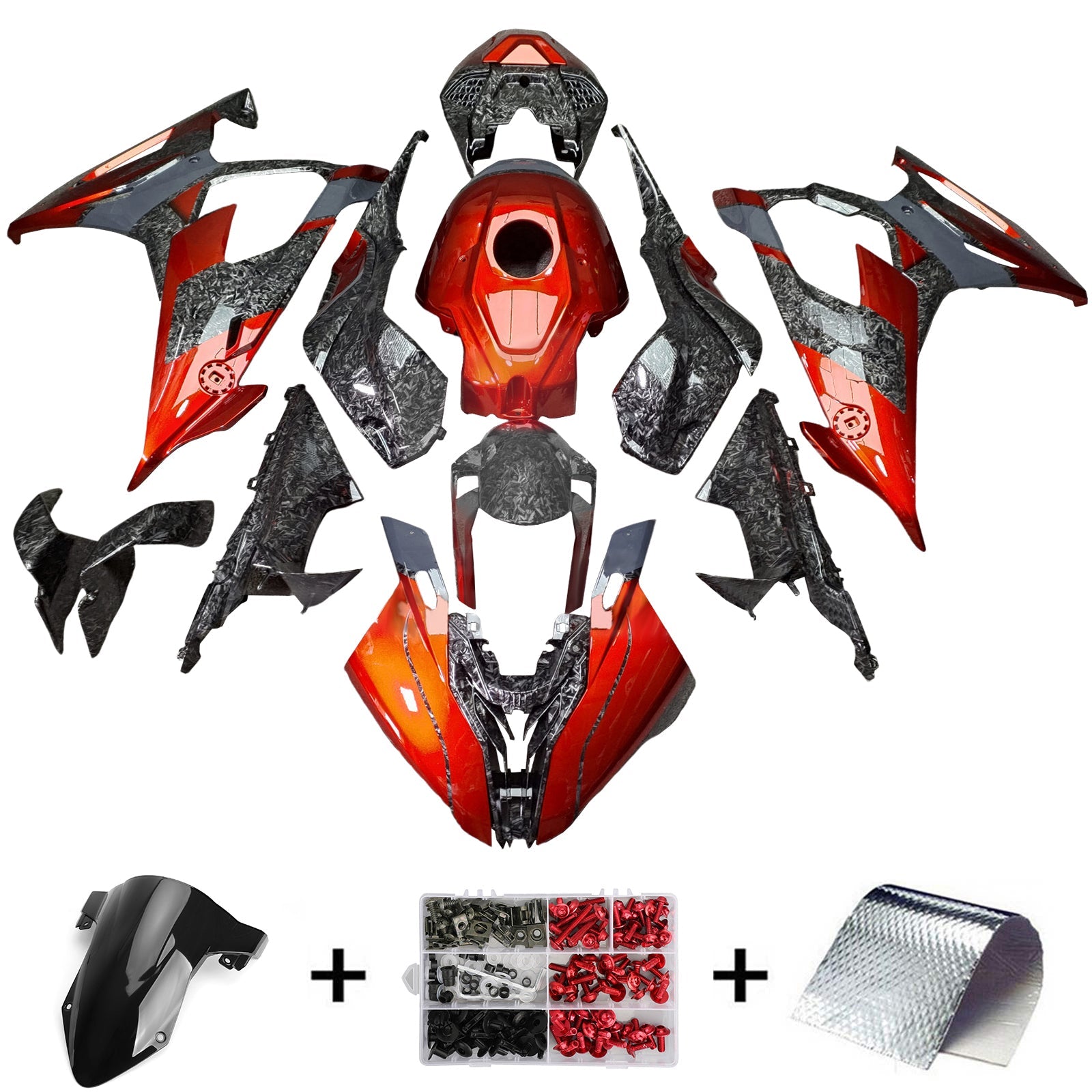 Kit de carénage d'injection pour BMW M1000RR S1000RR 2019-2022 Carrosserie Plastique ABS
