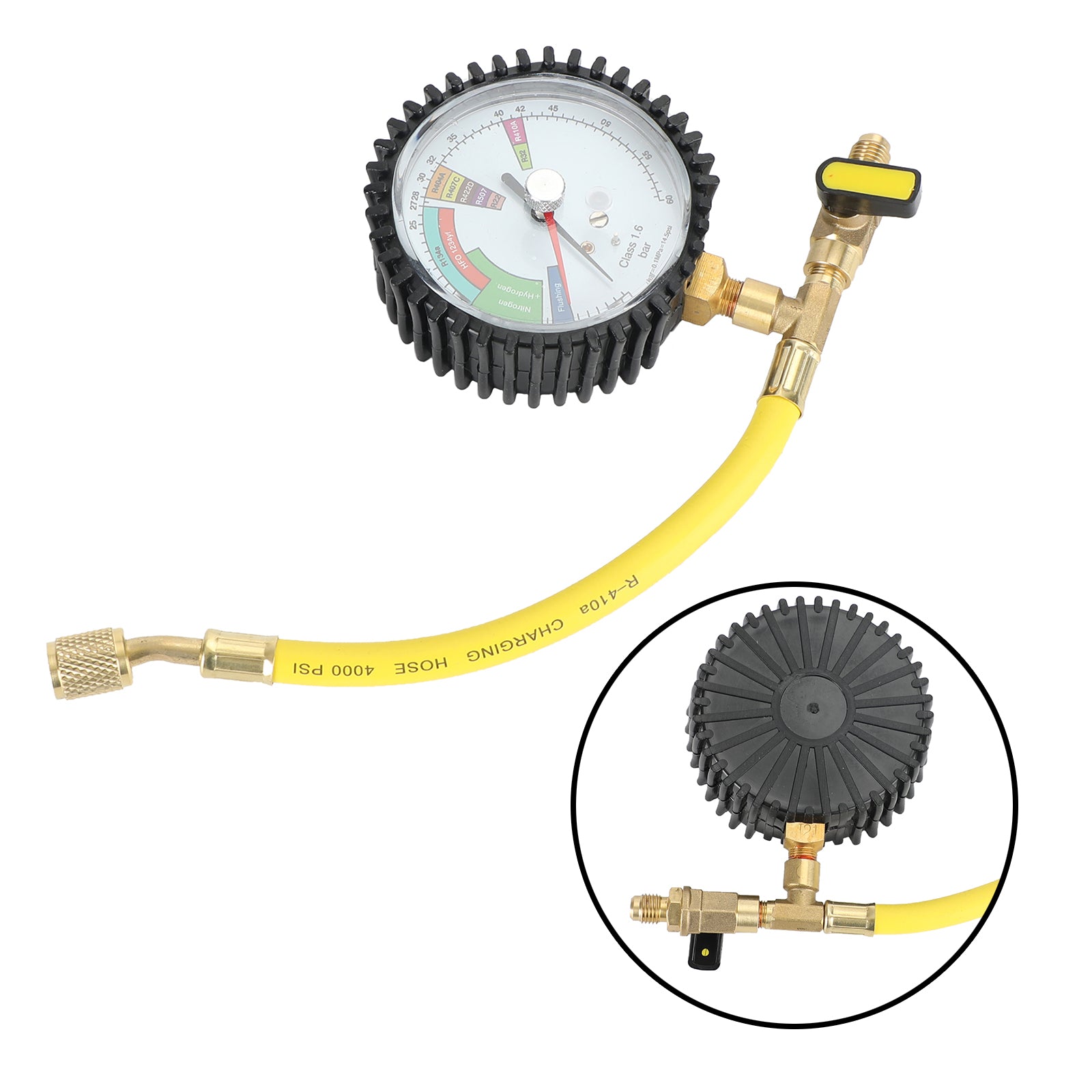 Manometr do pomiaru ciśnienia azotu w narzędziach chłodniczych i klimatyzacyjnych.