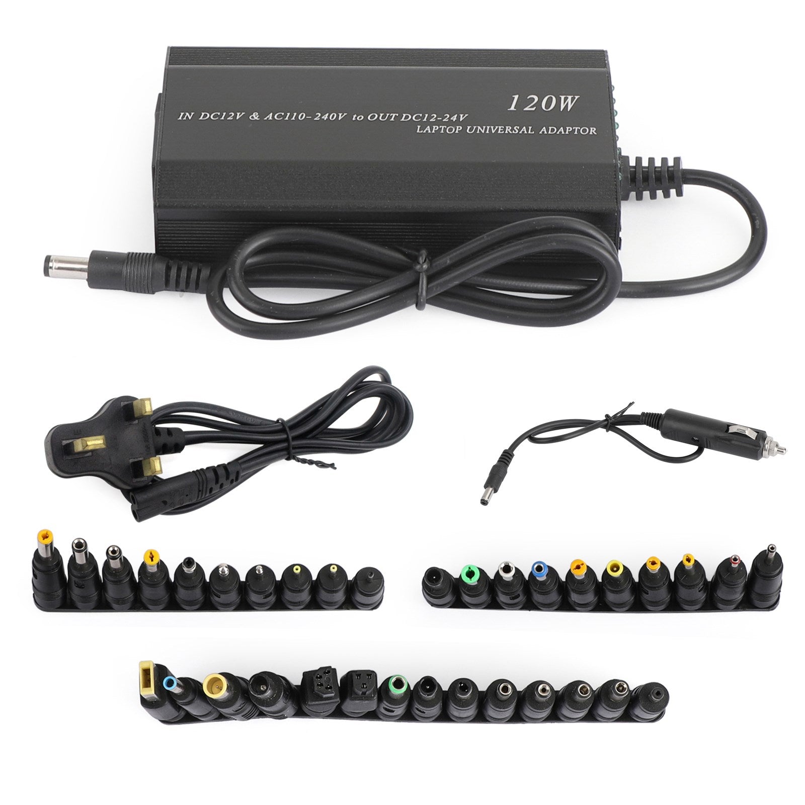 120W avtomobilski dom 34 Nasveti Power Adaptart za prenosni računalnik Universal Universal