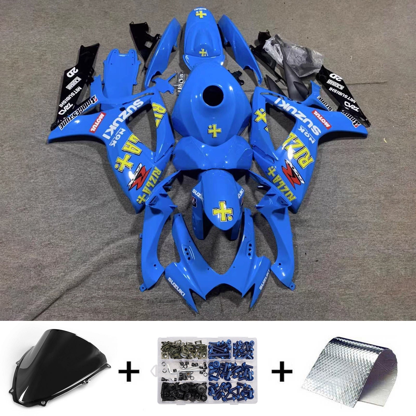 Kit de carénage injecté en plastique ABS pour Suzuki GSXR 600/750 2006-2007 K6