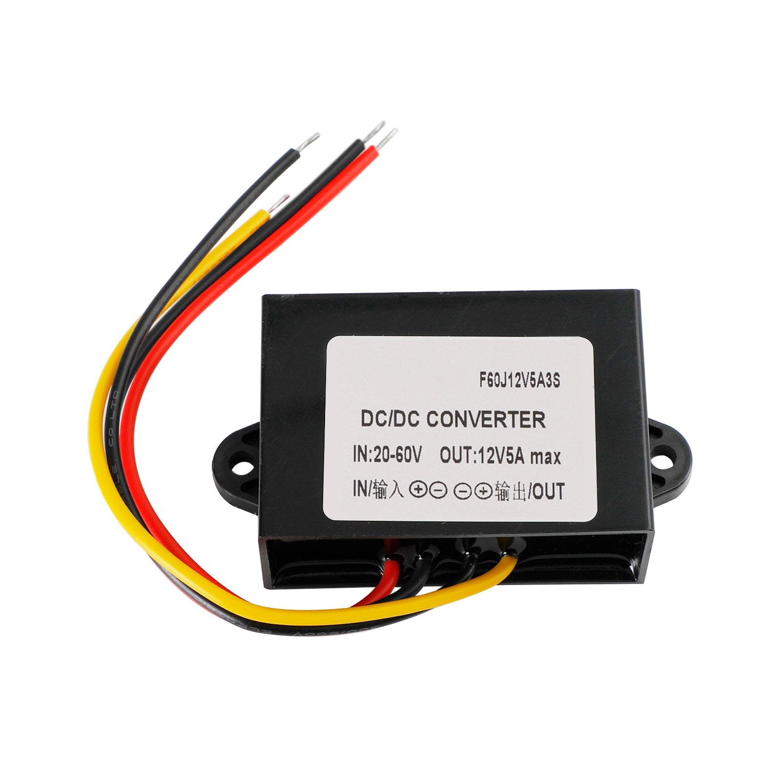 Convertisseur DC-DC étanche 20-60 V, abaisseur de tension vers 12 V, module d'alimentation 5 A