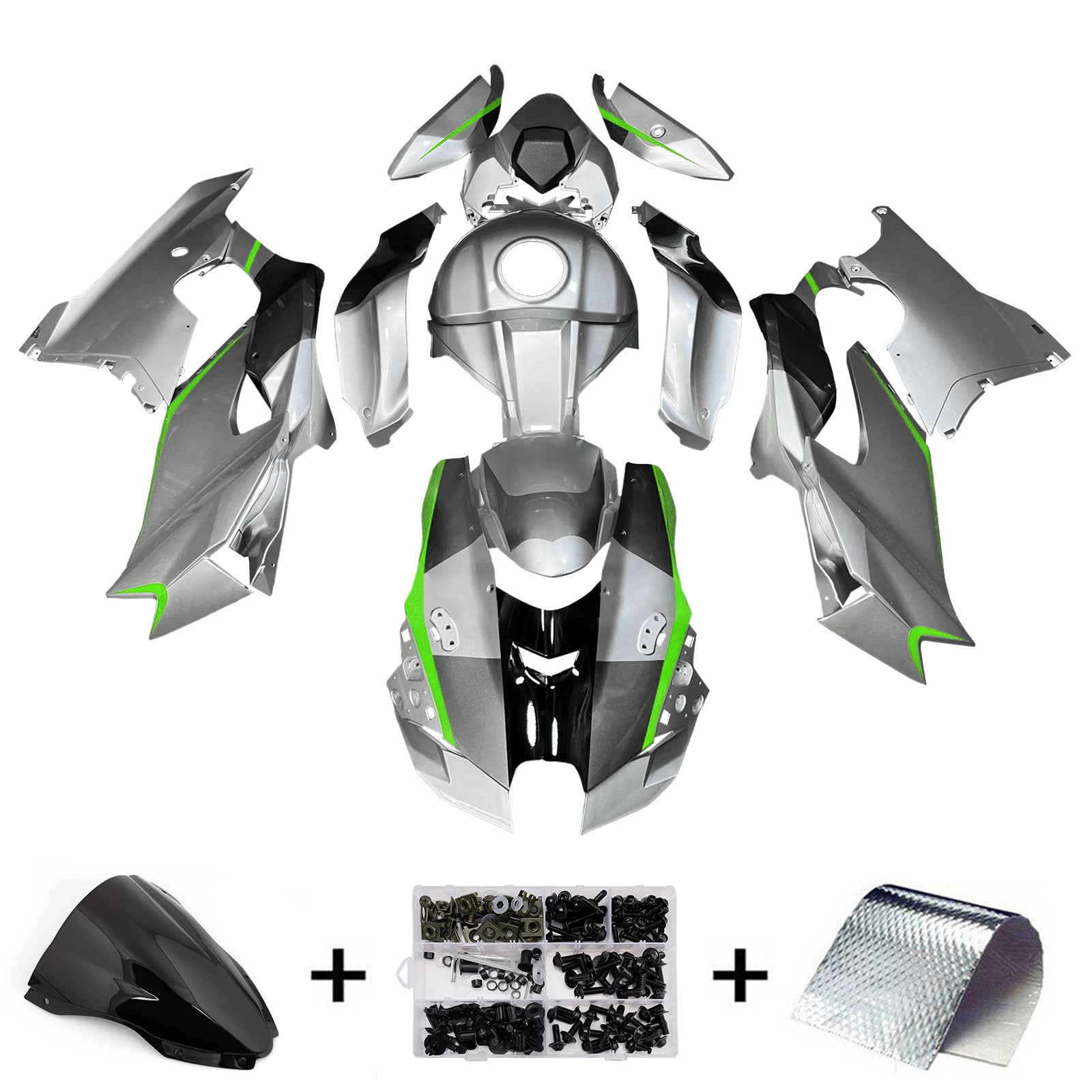 Kit carenatura iniezione ABS per Kawasaki ZX-10R ZX-10RR 2021-2025