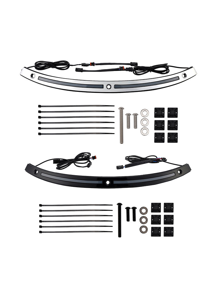Garniture de pare-brise avec clignotants à LED pour Touring Electra Glide Street Glide Ultra Limited 2014+