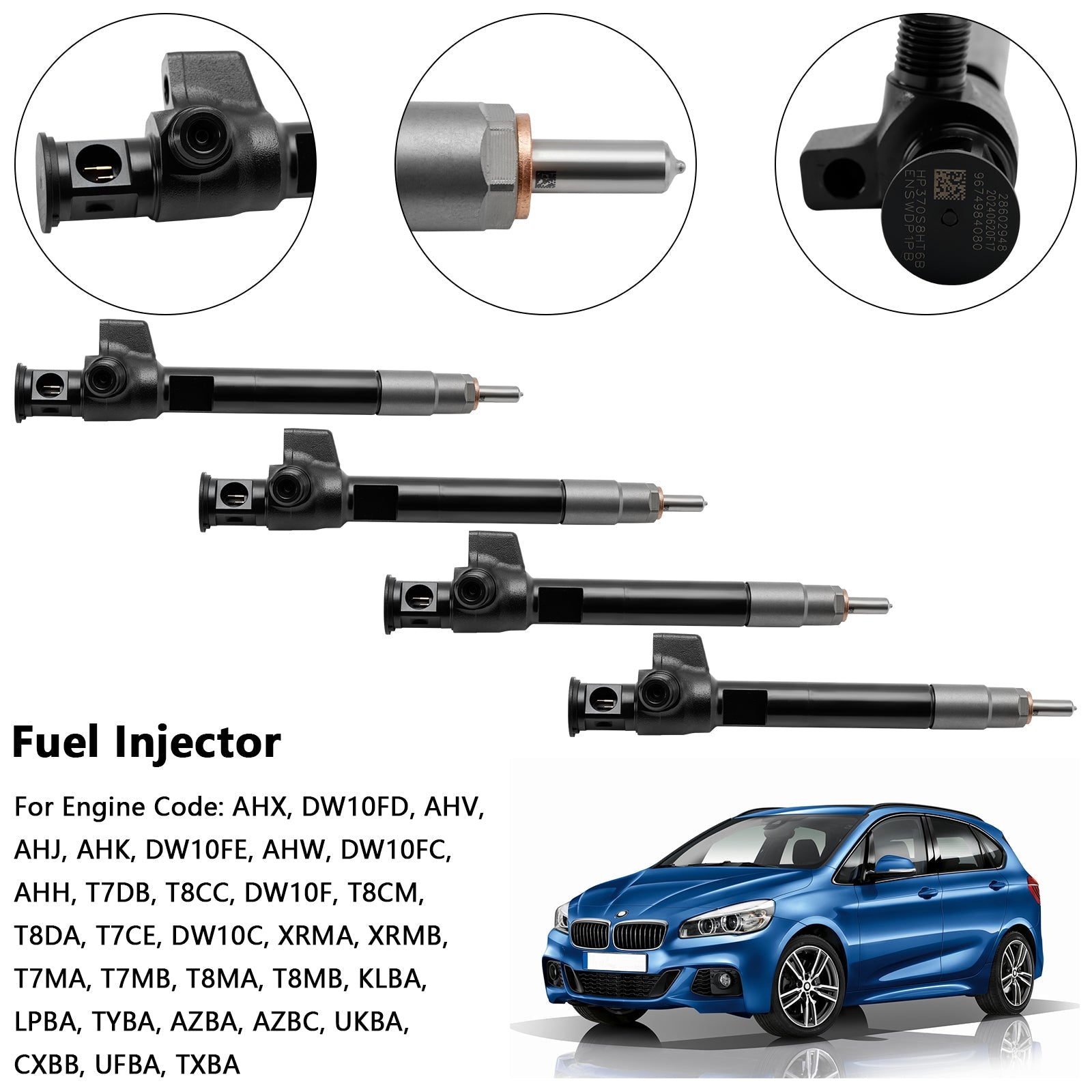 Inyector de combustible diésel Delphi, 4 Uds., 28388960, 9674984080, 28602948