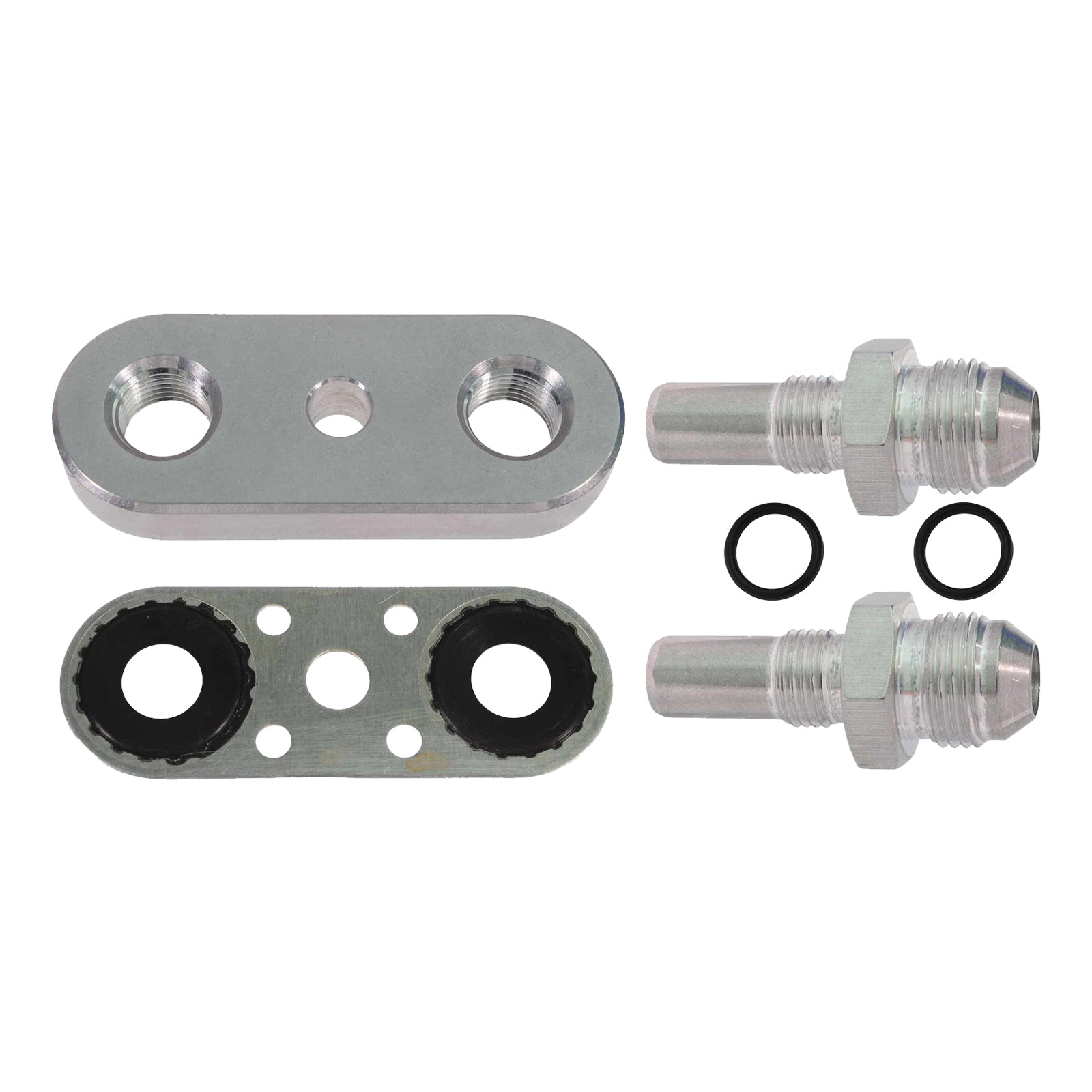 Plaque d'adaptation de conduite de refroidisseur de transmission 6L80E, 6L90E et 8L90E avec joints d'étanchéité pour raccords AN 8