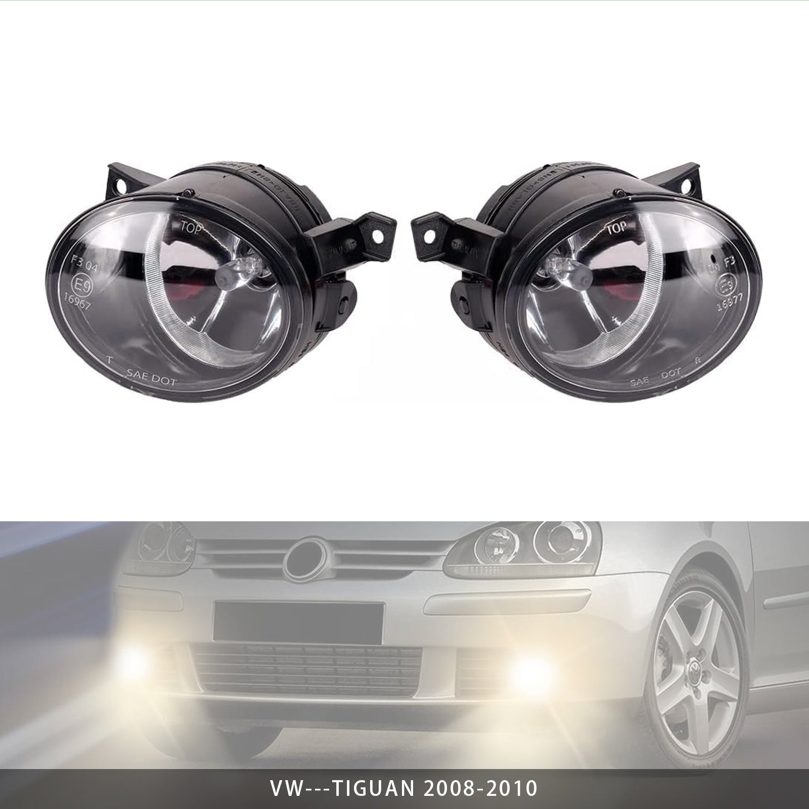 Par de luces antiniebla delantera antes de Volkswagen Golf Mk5 GTI Versión 2004-2009