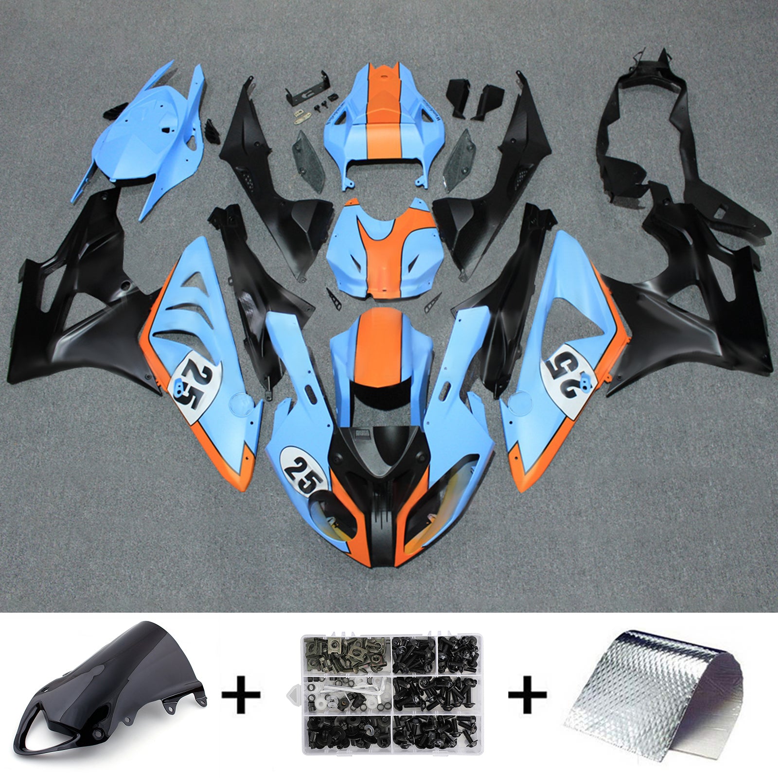 Kit de carénage injecté en plastique ABS pour BMW S1000RR 2009-2014