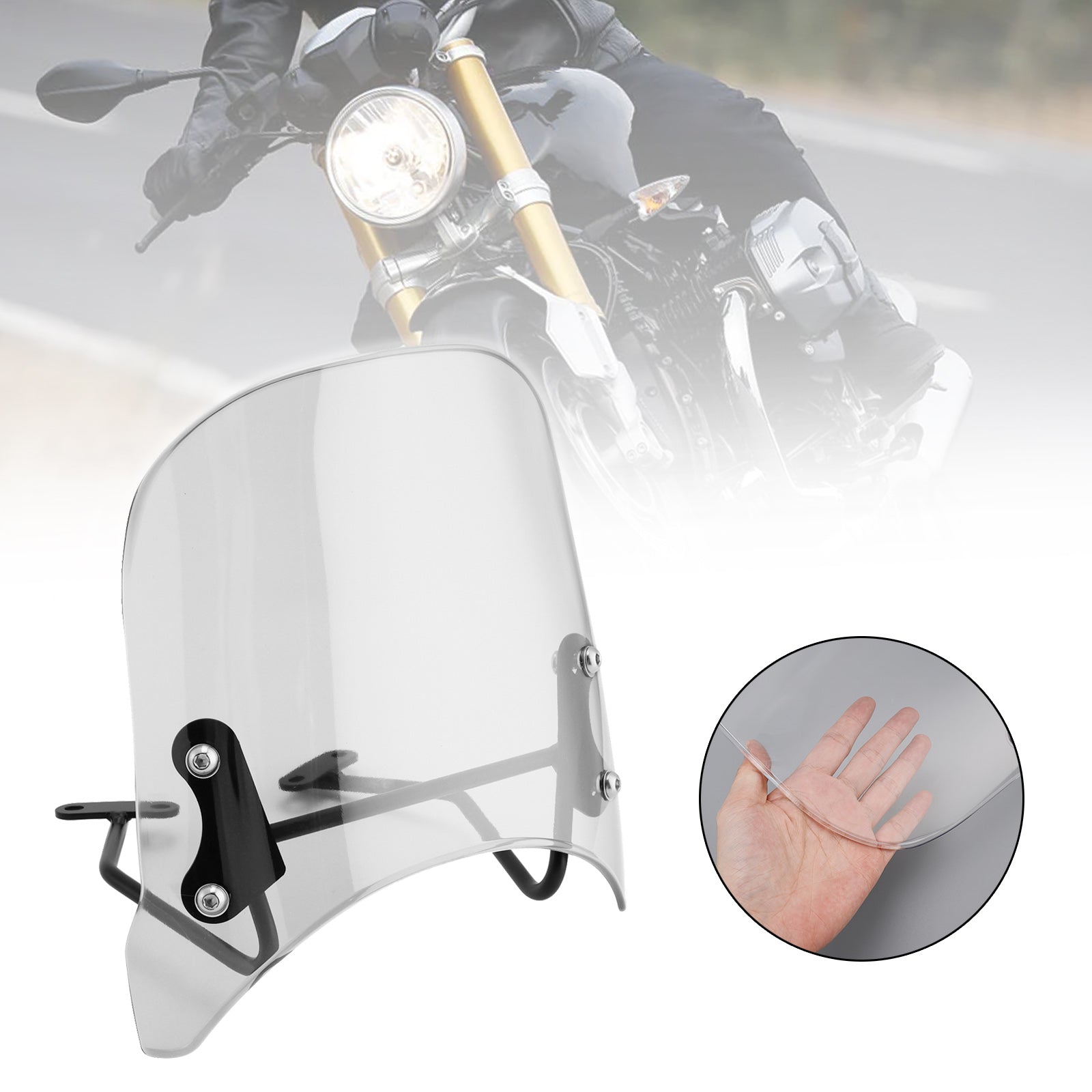 Parabrezza compatibile con BMW R nineT Scrambler 2014-2024 e Pure 2017-2024
