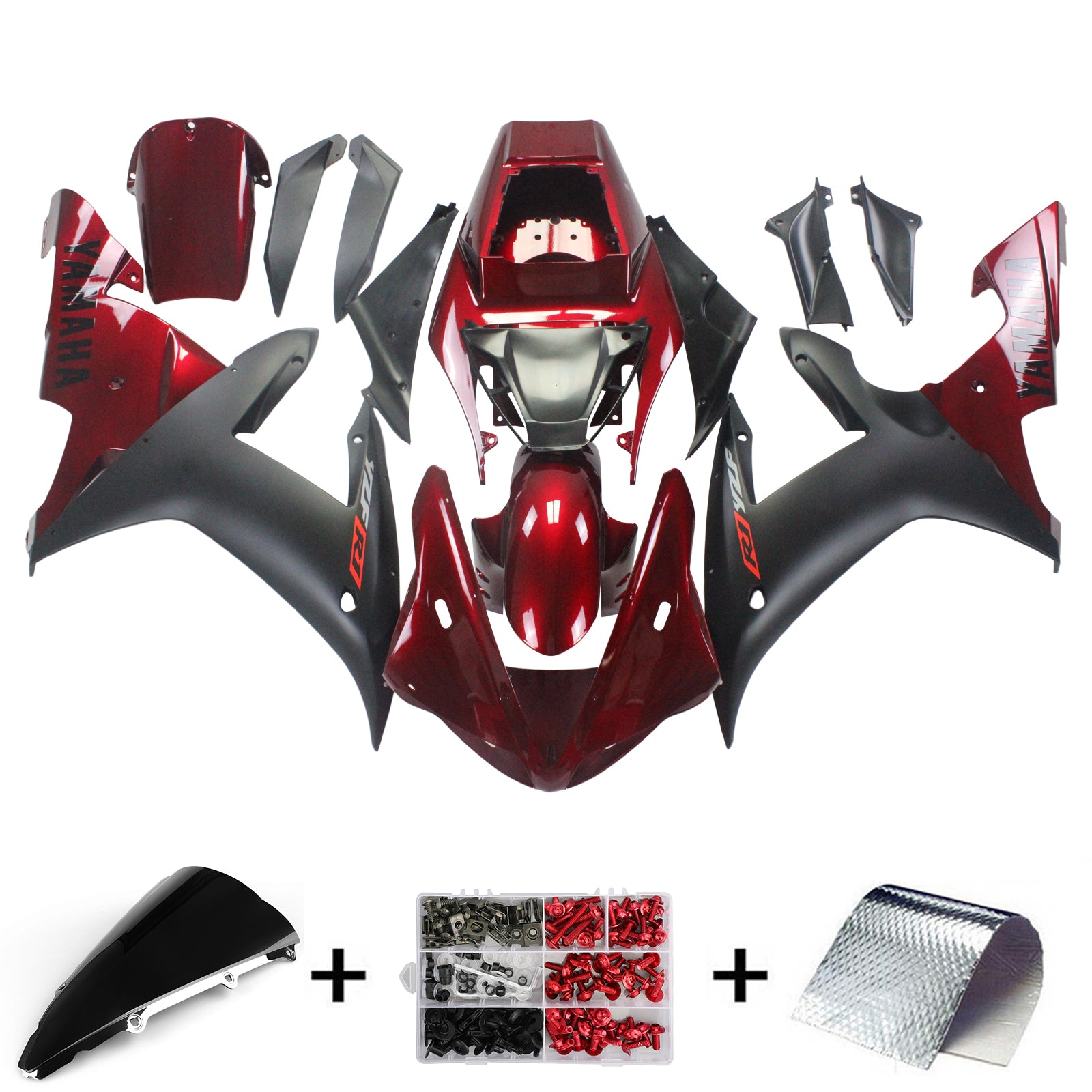 Kit de carenado de inyección, cuerpo de plástico ABS para Yamaha YZF 1000 R1 2002-2003