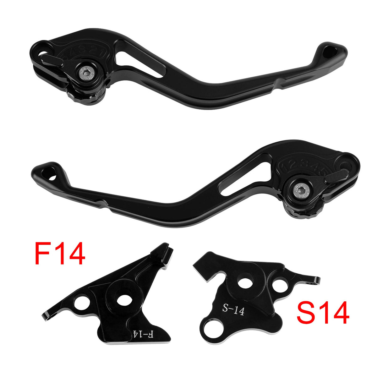 Nouveau levier de frein et d'embrayage court compatible avec Suzuki GSF650 GSXR1300 DL1000 Noir