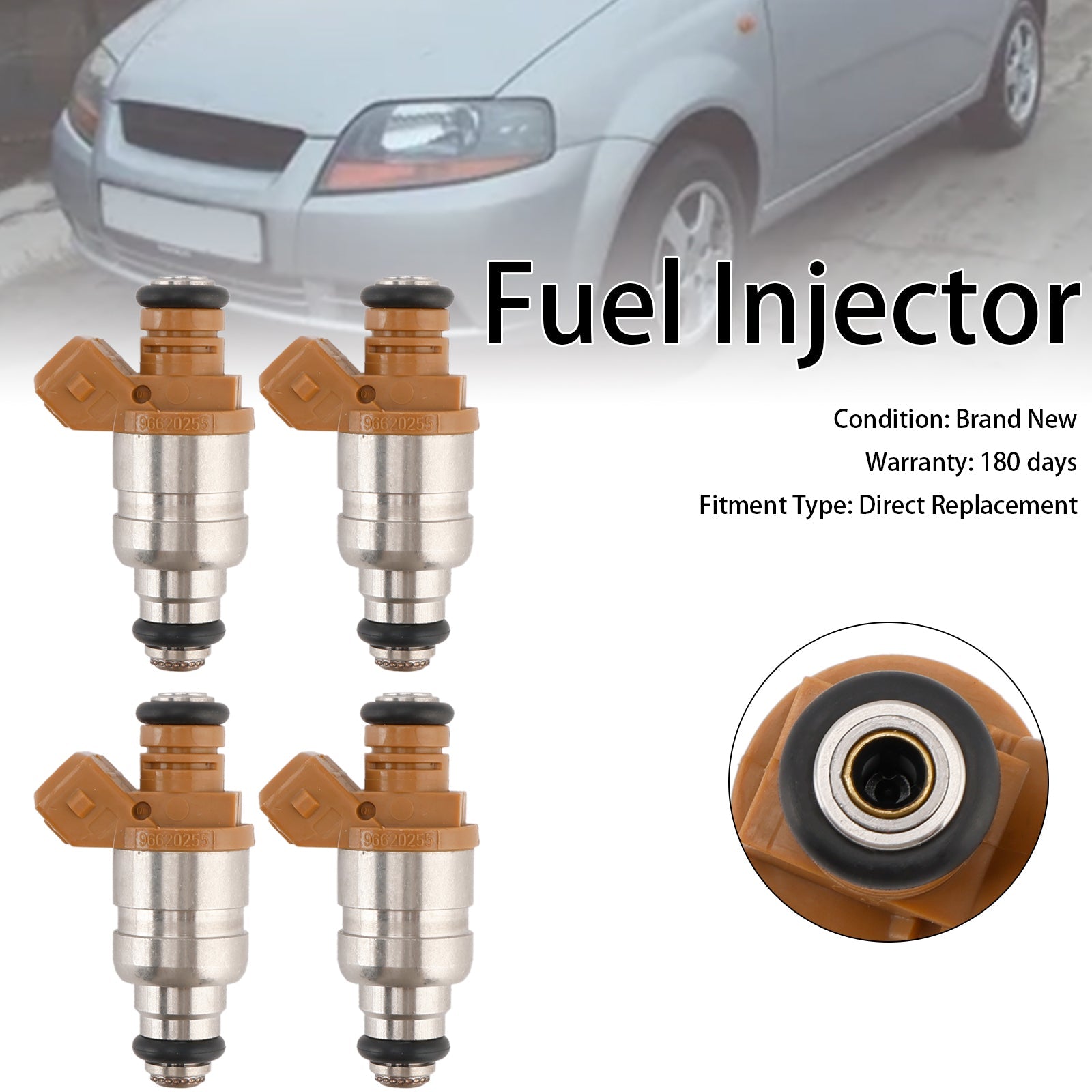 Inyector de combustible de 4 piezas 96620255 para Chevrolet Fit Daewoo Matiz 0.8 L 1.0 L 96518620