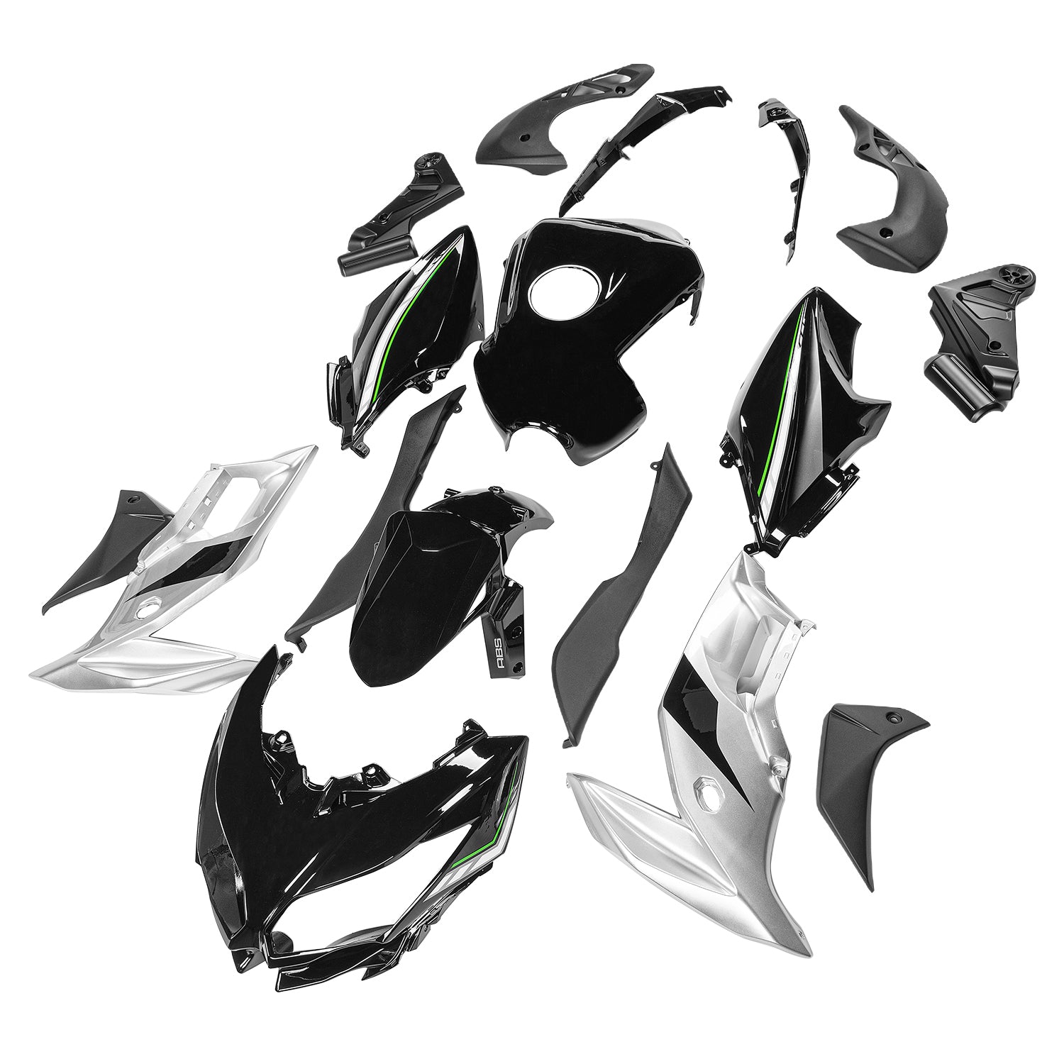 Carénage de carrosserie en plastique ABS d'injection adapté à Kawasaki VERSYS650 2015-2021 05#
