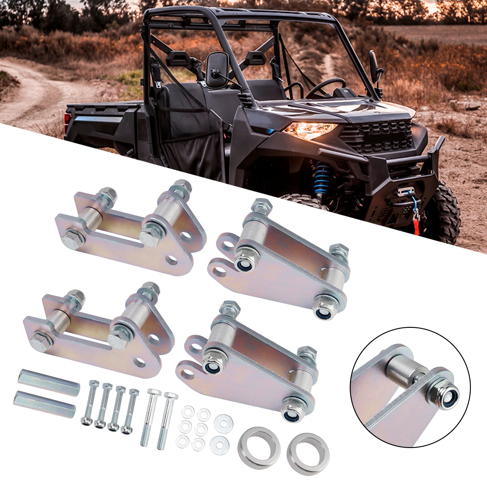 Kit di sollevamento sospensione anteriore e posteriore da 3" per Polaris Ranger Crew XP 1000 2018-2025