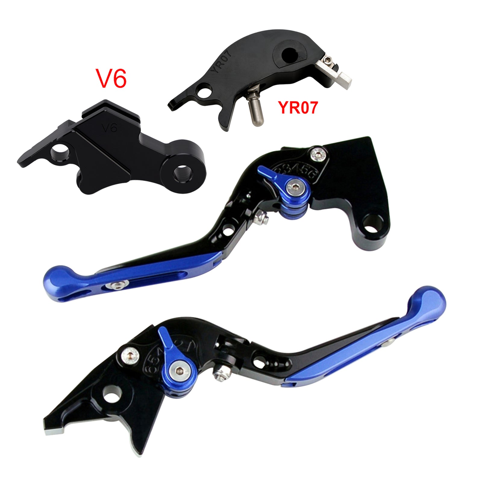 Levier de frein et d'embrayage réglable compatible avec YAMAHA XSR900 XSR900GP MT-09 MT-09SP 24-25