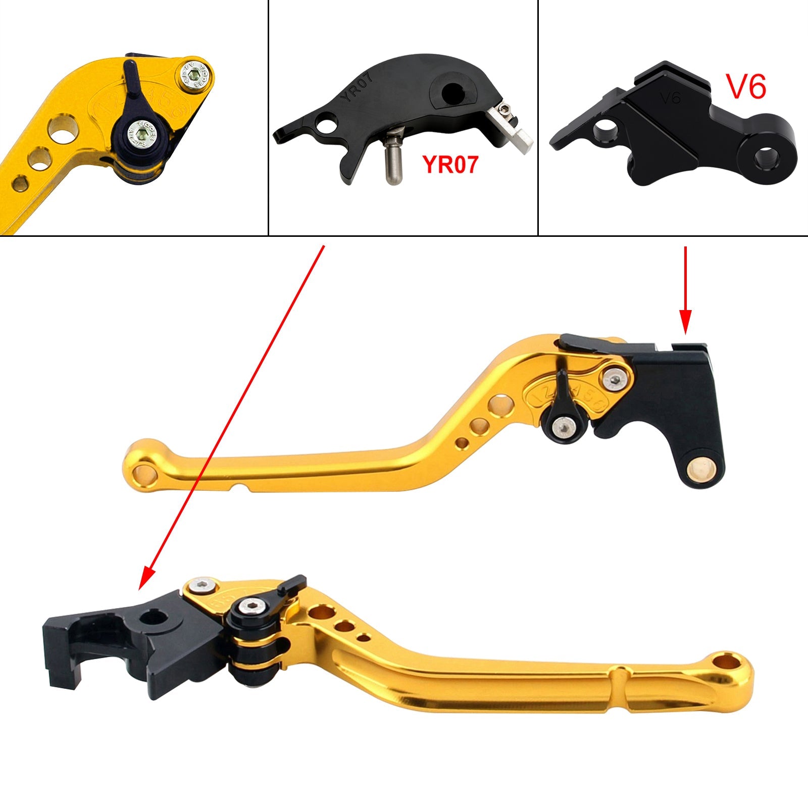 Levier de frein et d'embrayage long compatible avec YAMAHA XSR900 XSR900GP MT-09 MT-09SP 2024-2025