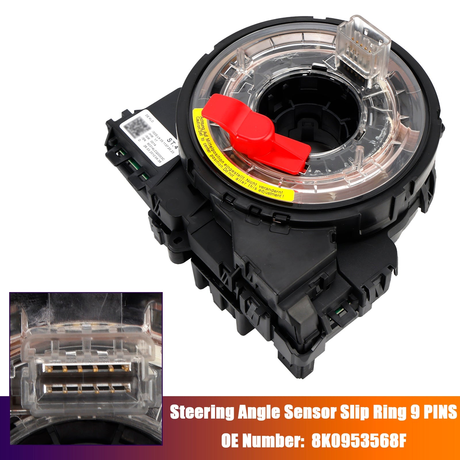 Spiraalsensorkabel&9-pins hoek voor Audi S5 2008-2017 8K0953568F