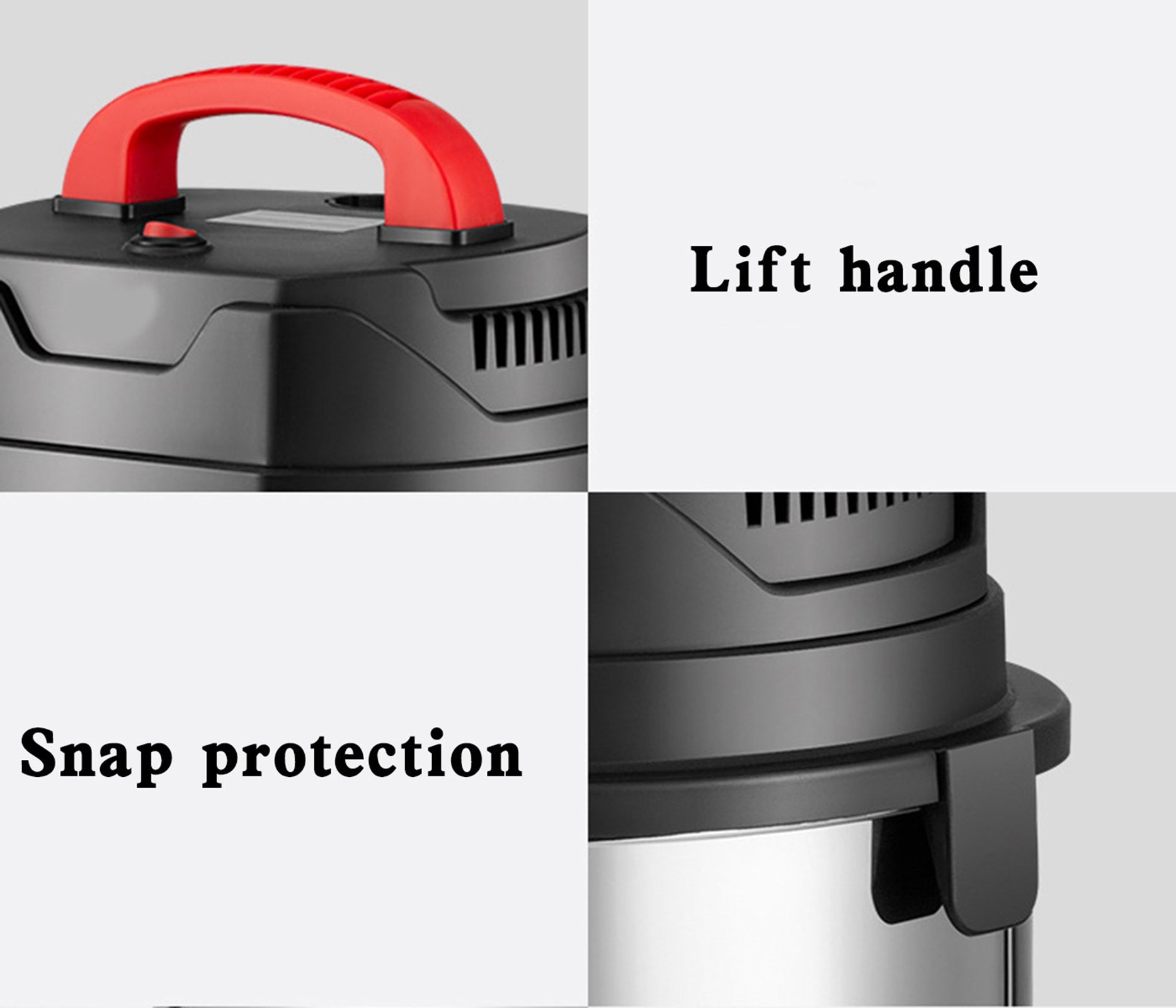 Aspirapolvere 1800W, aspirapolvere asciutto e umido, aspirapolvere industriale 18L