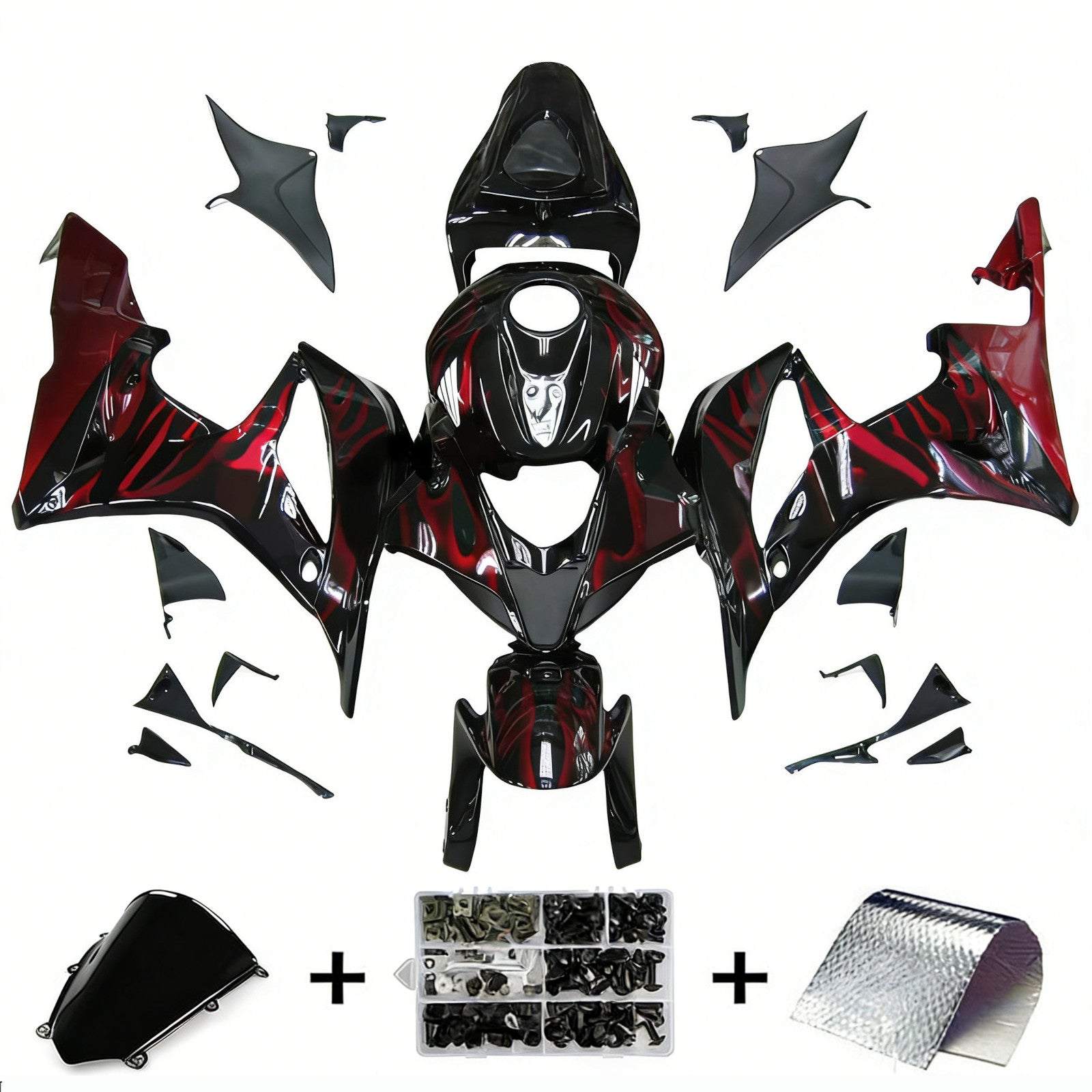 Kit de carénage par injection, carrosserie en plastique ABS pour Honda CBR600RR 2007-2008 F5