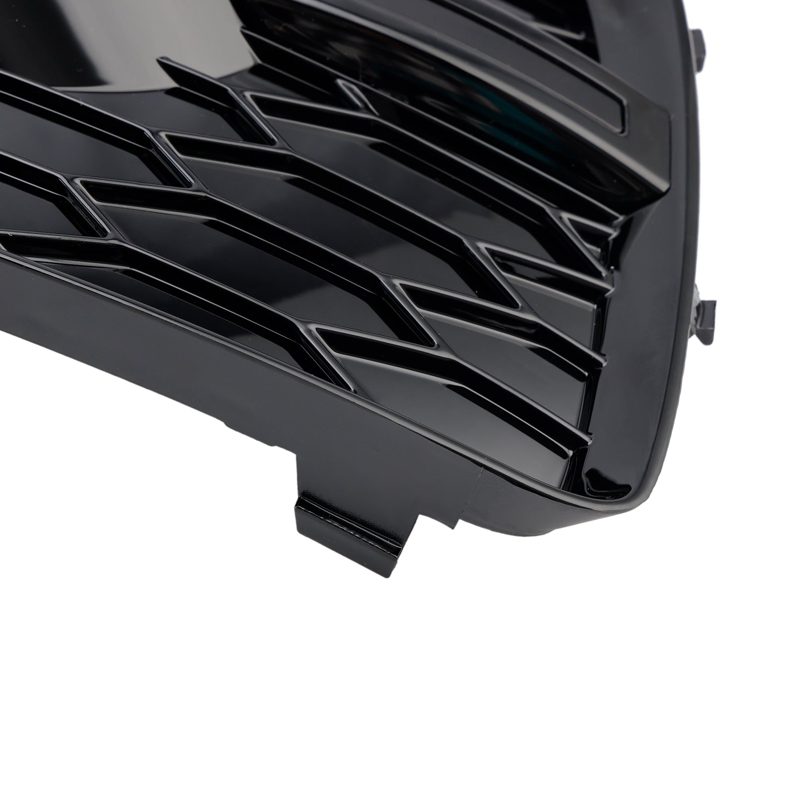 Caches de phares antibrouillard avant style nid d'abeille pour Audi Q3 RSQ3 2013-2015, noir brillant