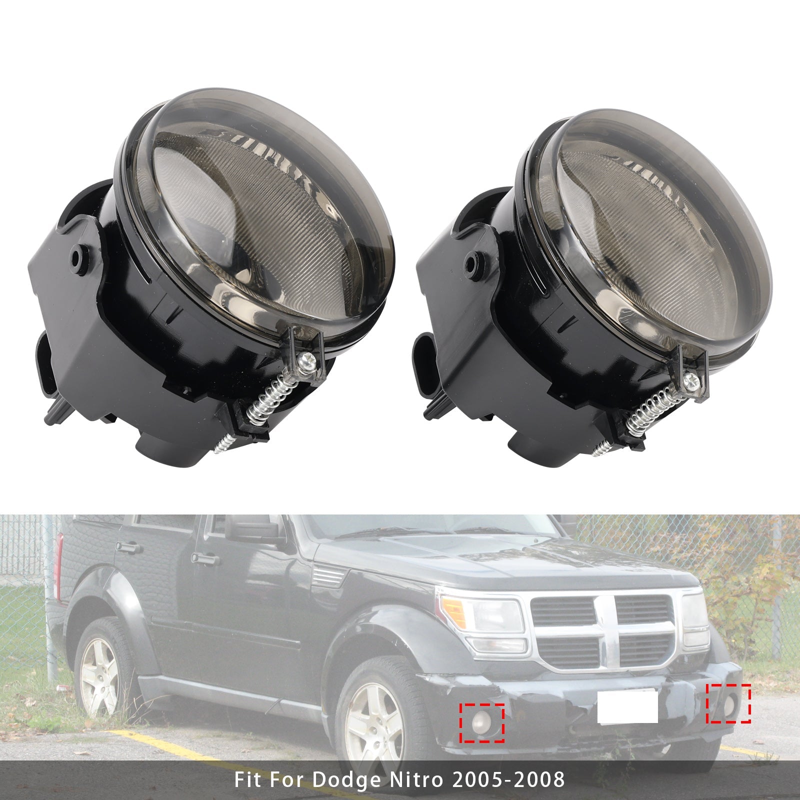 Par de luces antiniebla para Dodge Chrysler Calibre Jeep Compass 4805857AA