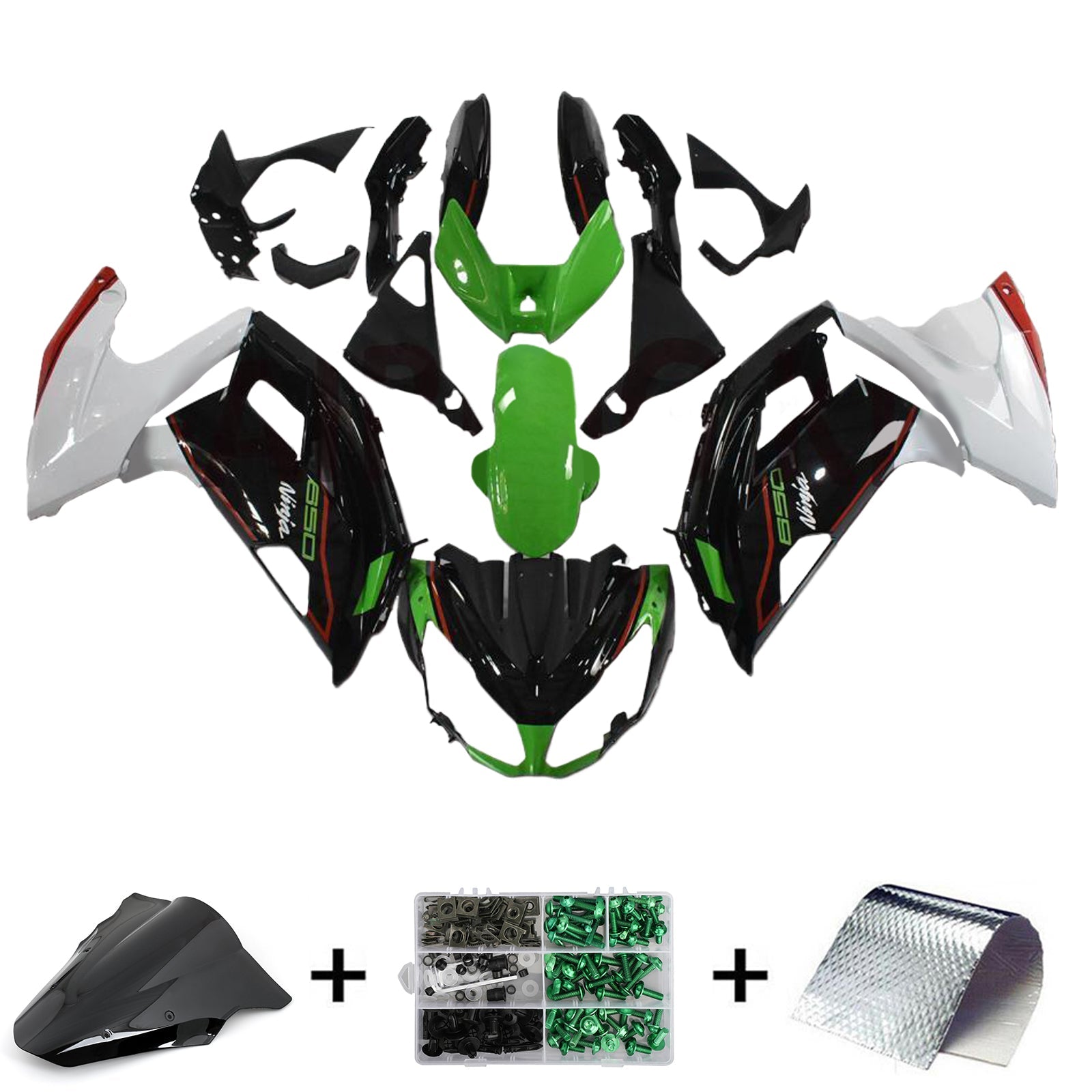 KAWASAKI INGECTION SEČI KIT ER6F/NINJA650 2012-2016, ABS Plastic Karoserija