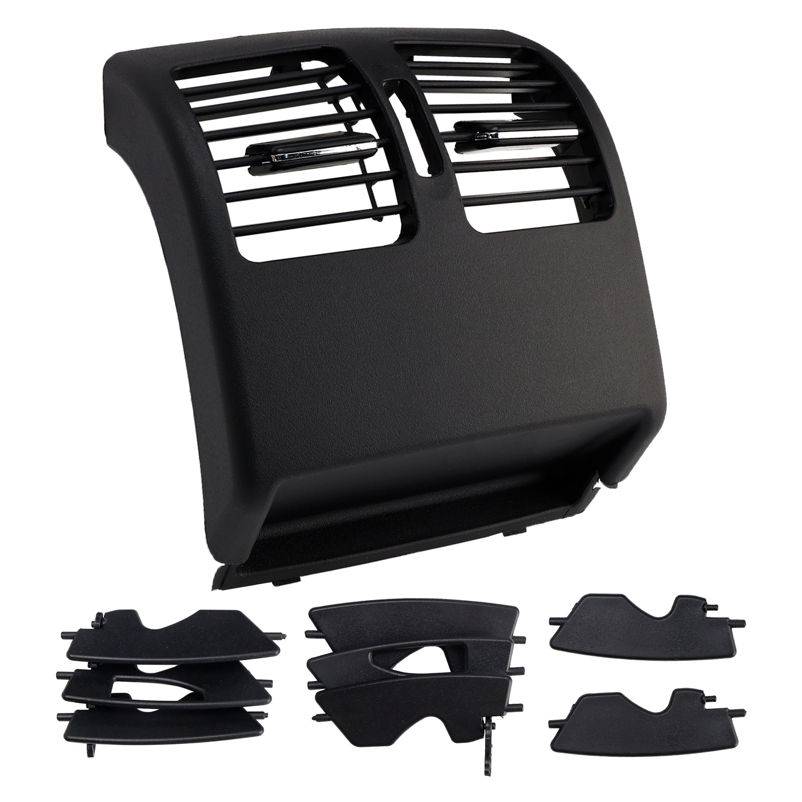 Copertura nera del pannello di ventilazione della console centrale posteriore per Mercedes-Benz Classe C W204 (2007-2014).