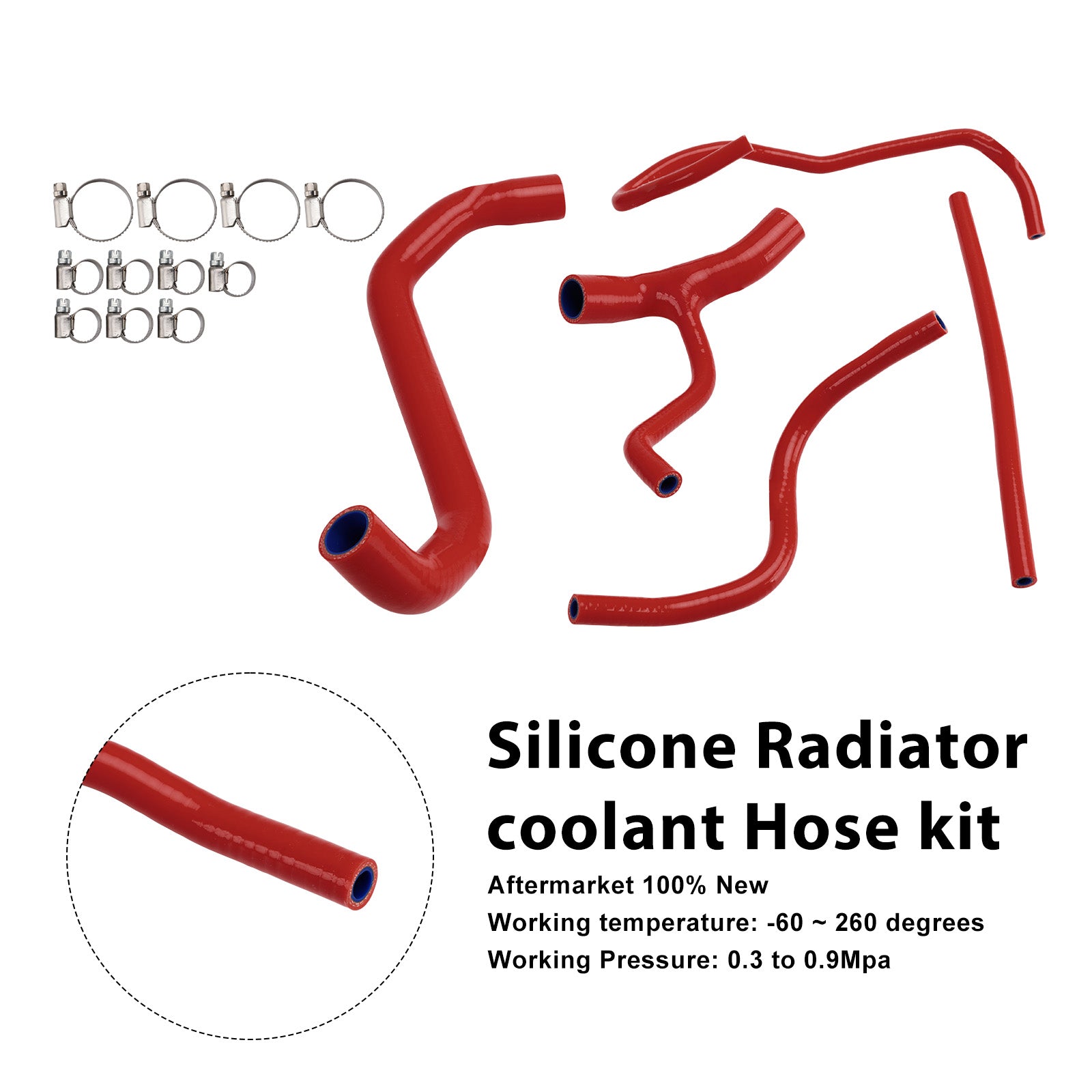 Durite de refroidissement en silicone pour radiateur Aprilia Tuareg 660 (2022-2025)