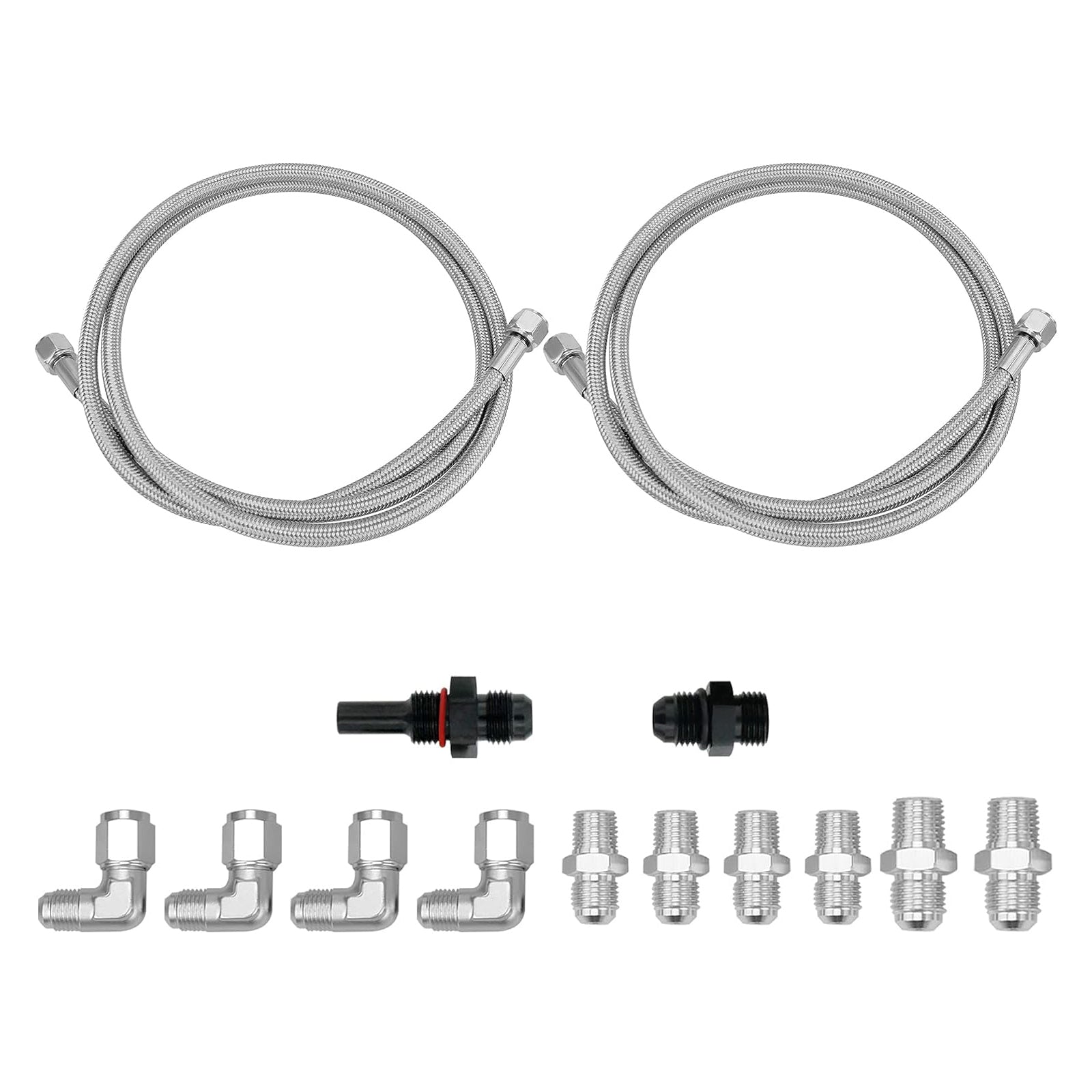 70" ruostumattomasta teräksestä punottu vaihteiston jäähdytysletku Turbolle 700R4-4L60-4L60E - 4L65E