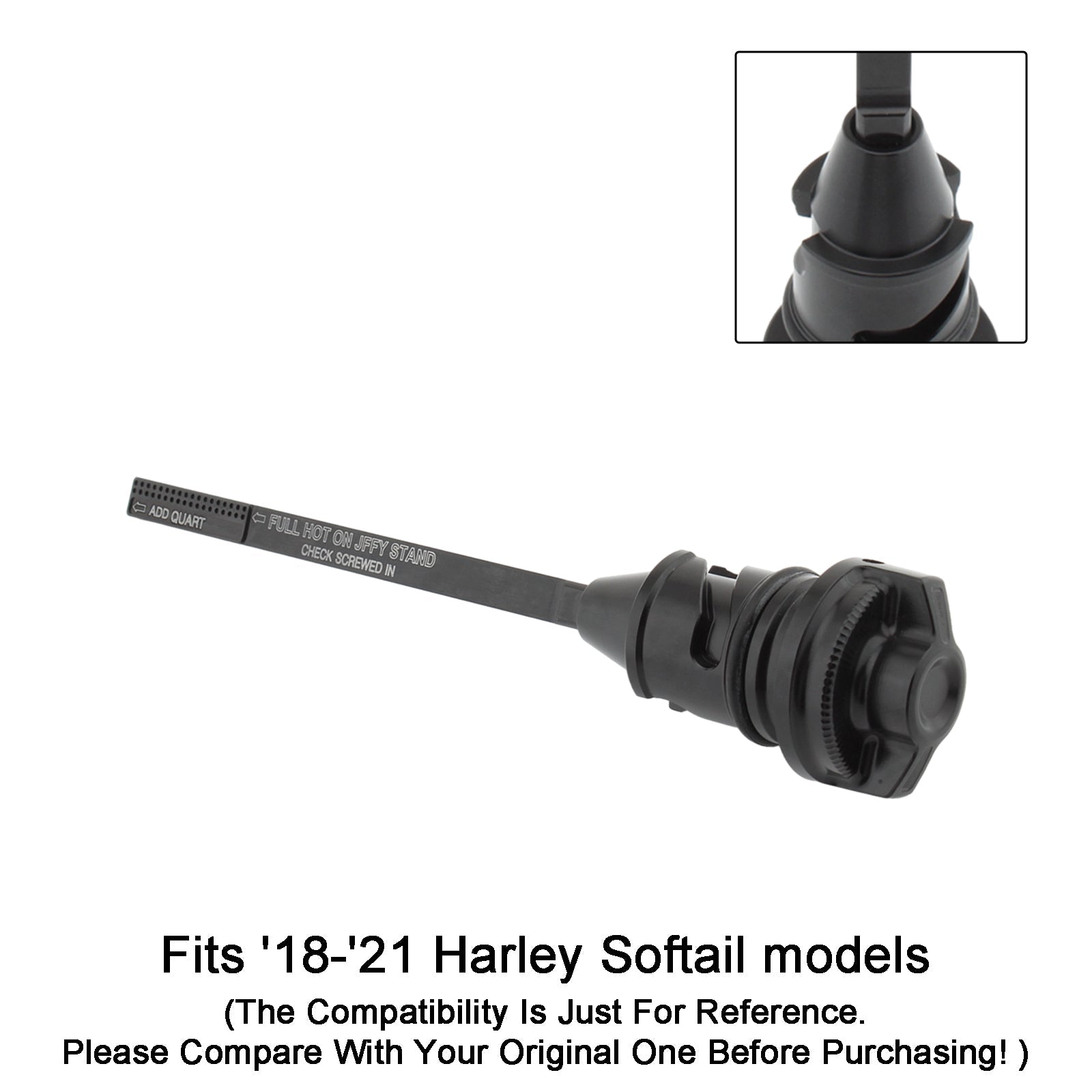 Öljymittarin säiliötulppa, sopiva korkki Harley Softailille 18-22