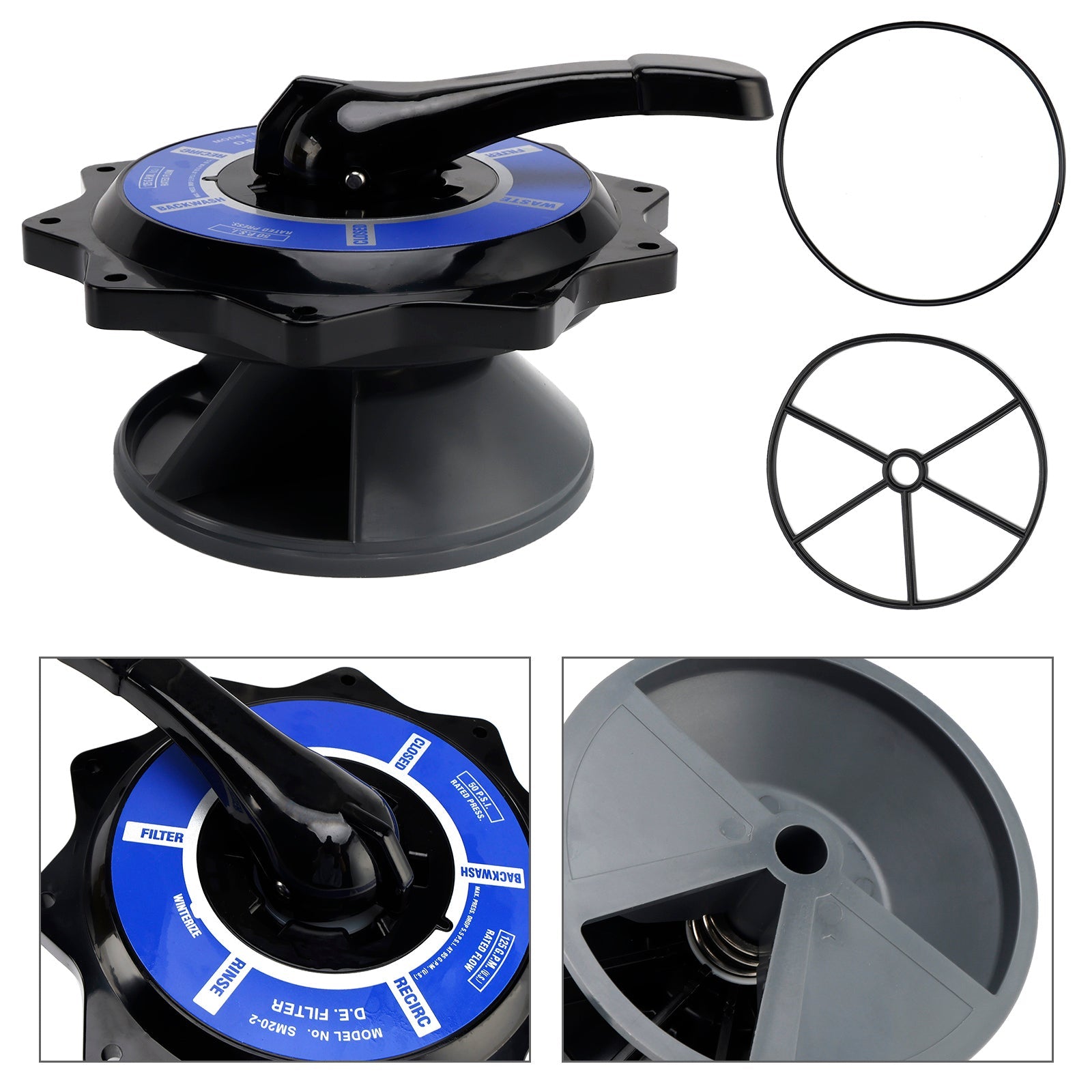 R0443900 Ensemble de vanne supérieure de 2 pouces pour remplacement de vanne multivoies Zodiac Jandy