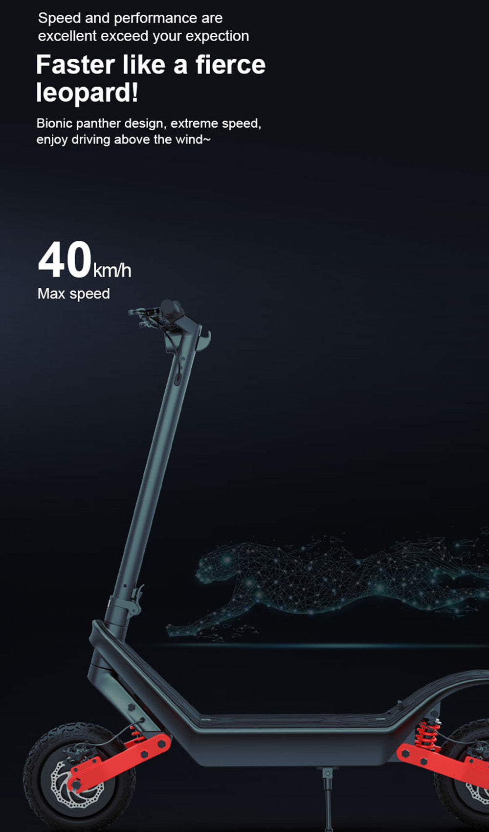 Vélo Électrique Tout-Terrain 11 Pouces – 2400 W, Batterie 48 V 18,2 Ah, 40 km/h, Triple Amortissement, IPX4