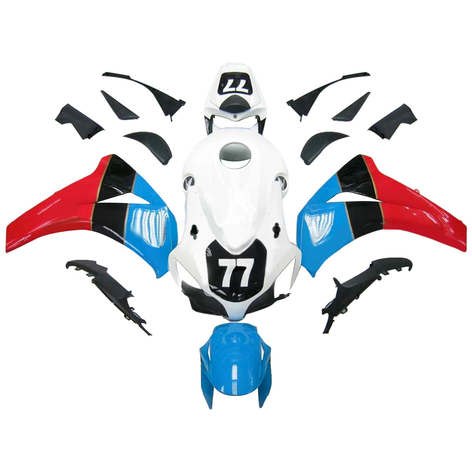 Kit de carénage injecté en plastique ABS pour Honda CBR1000RR 2008-2011