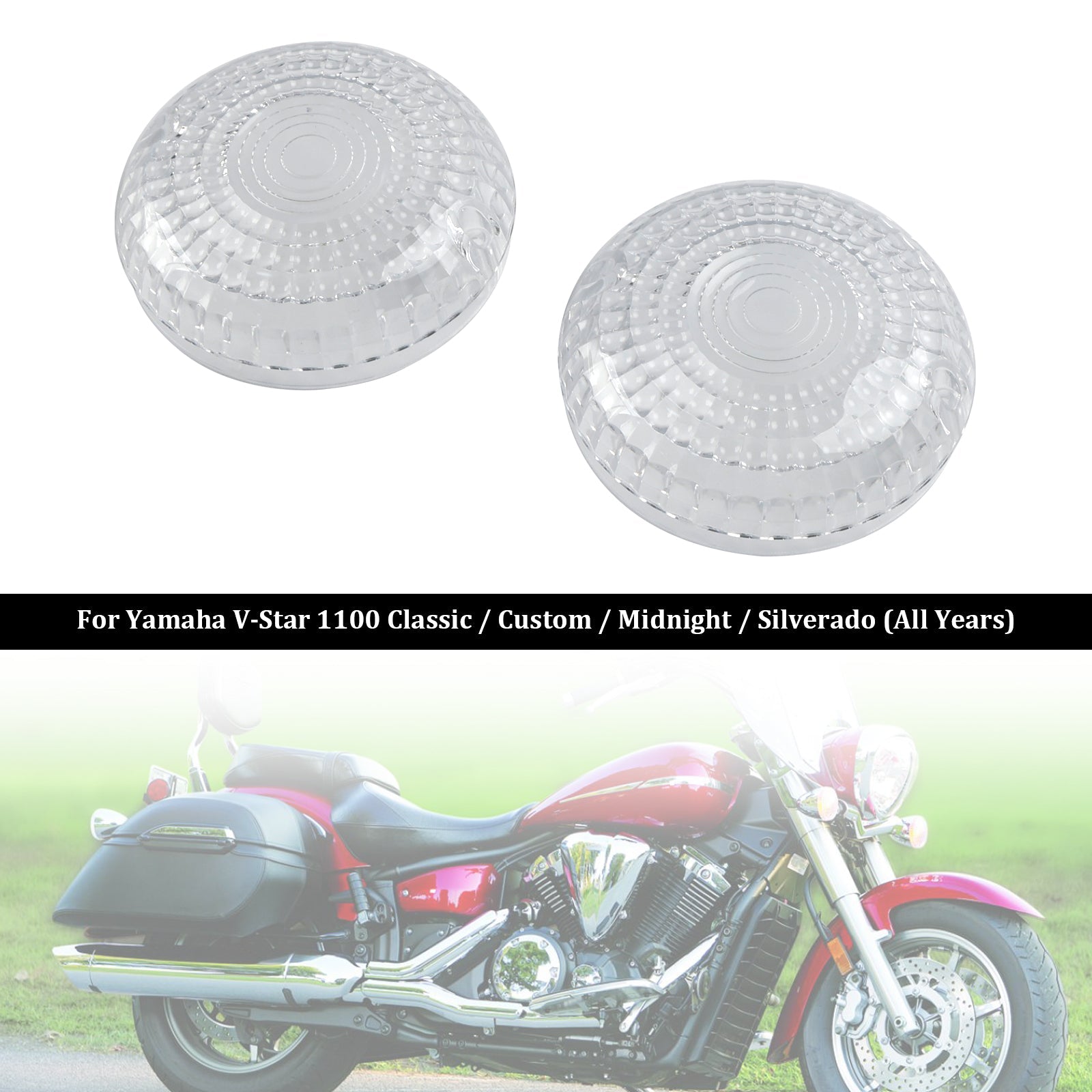 Cubierta de lentejas de los indicadores delanteros/traseros para la estrella de ruta Yamaha V-Star1100 XVS650