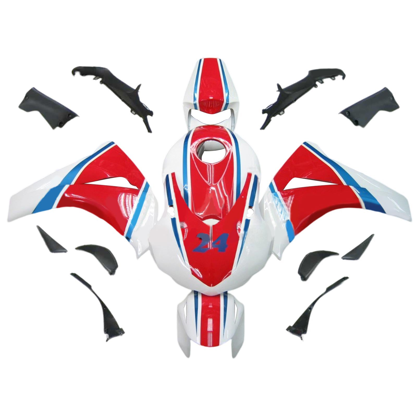Kit de carénage injecté en plastique ABS pour Honda CBR1000RR 2008-2011