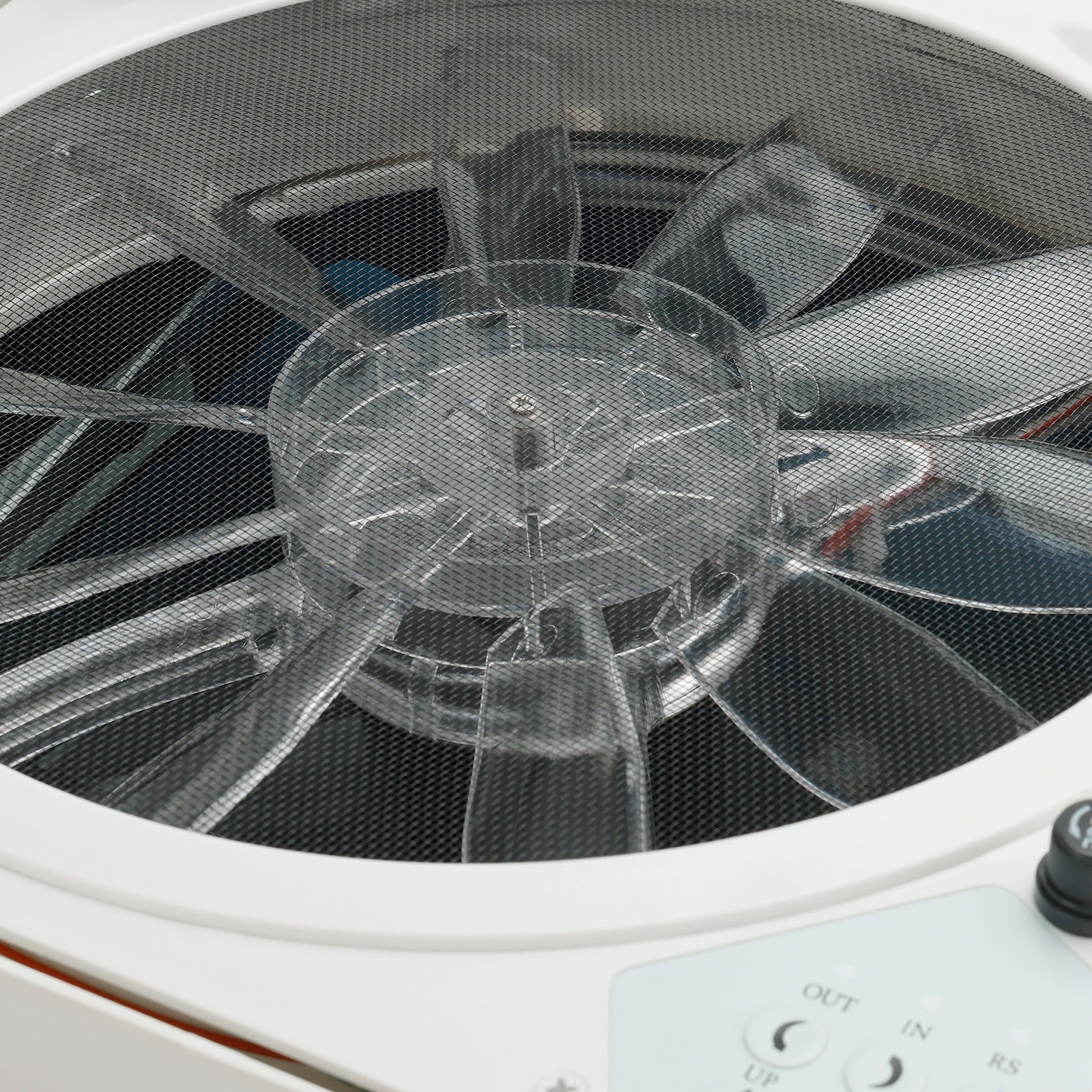 Ventilatore da tetto per roulotte da 14 pollici con lucernario e telecomando 12V, 10 velocità