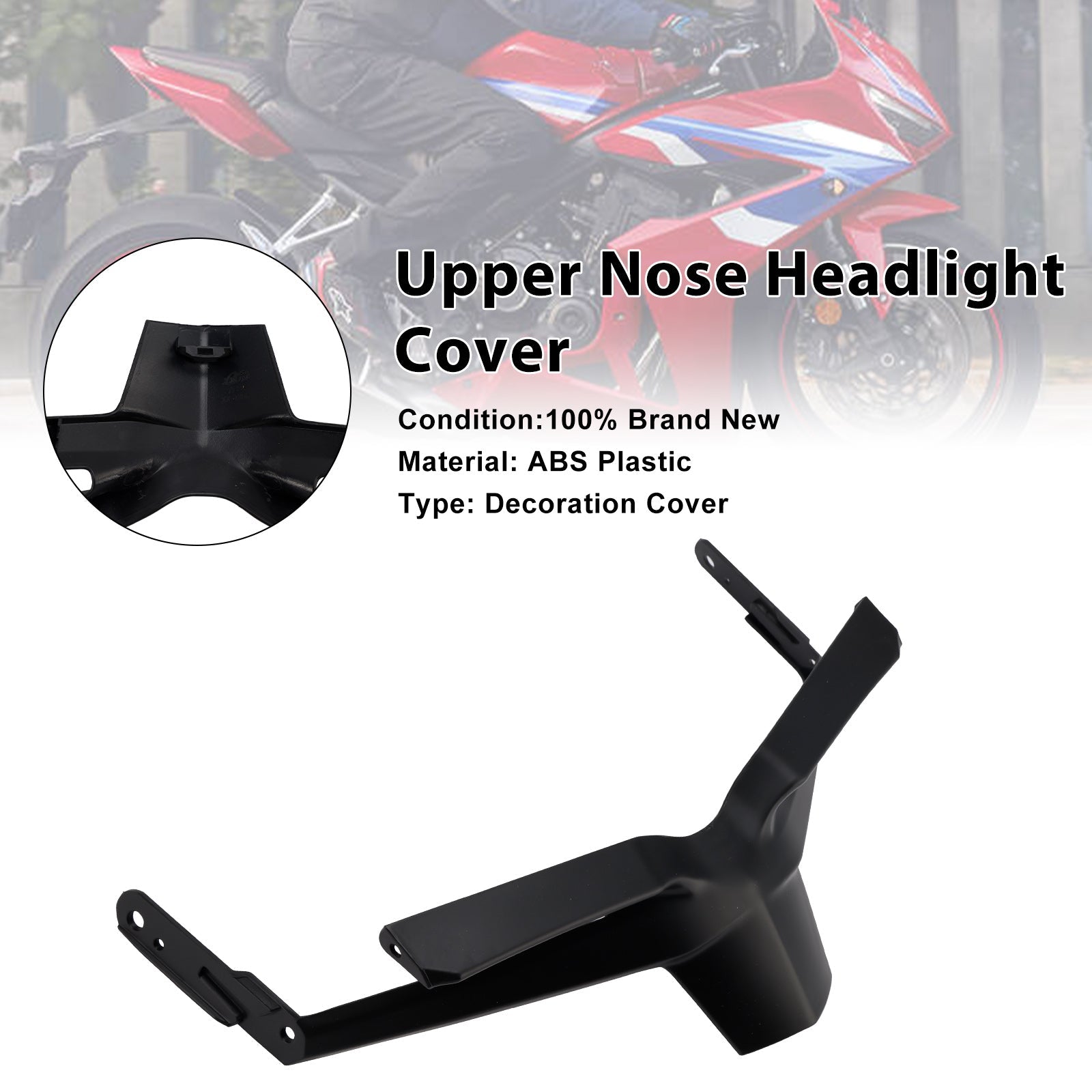 Carénage de couvercle de phare avant supérieur pour Honda CBR650R 2024-2025