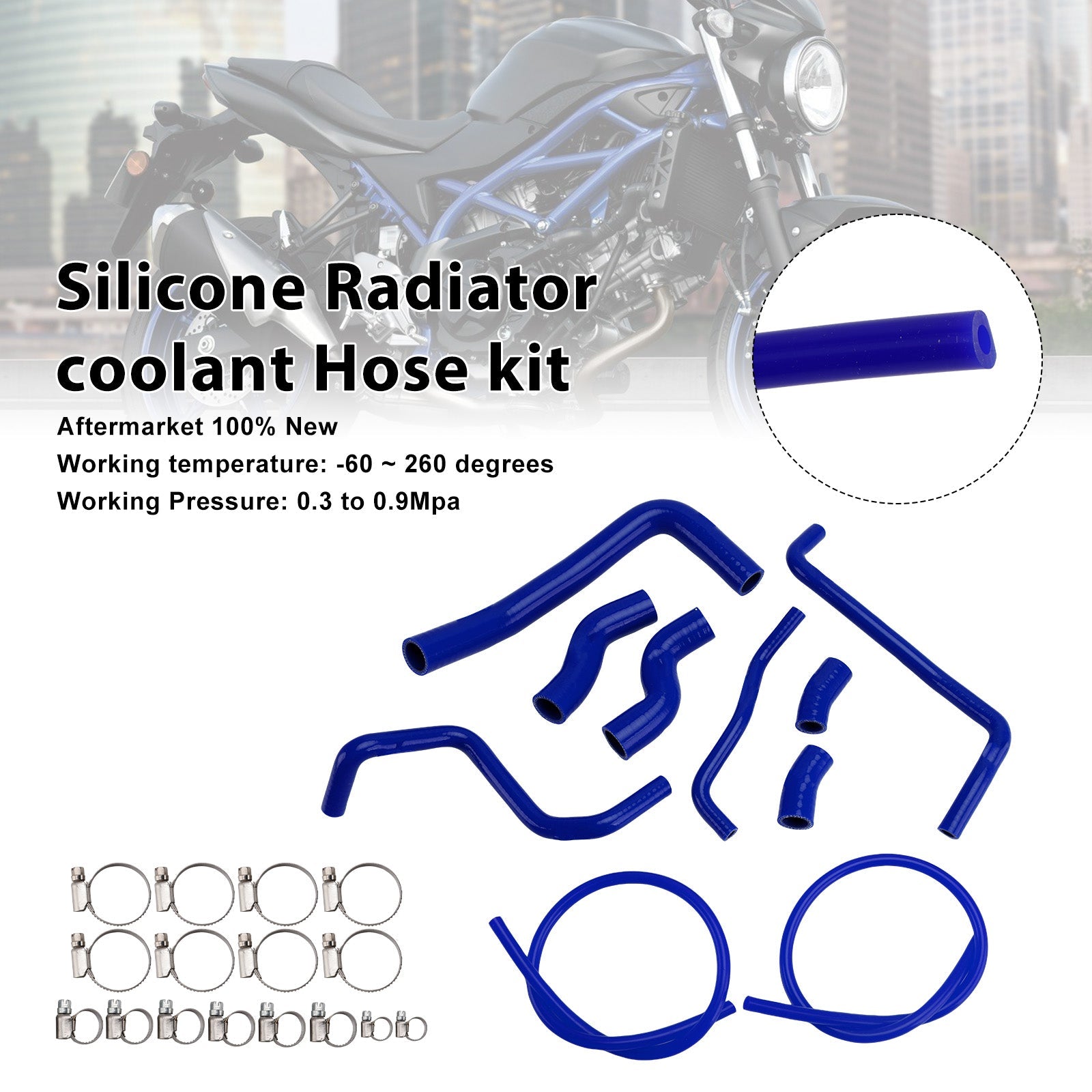 Durite de refroidissement en silicone pour radiateur Suzuki SV 650 (2016-2025)