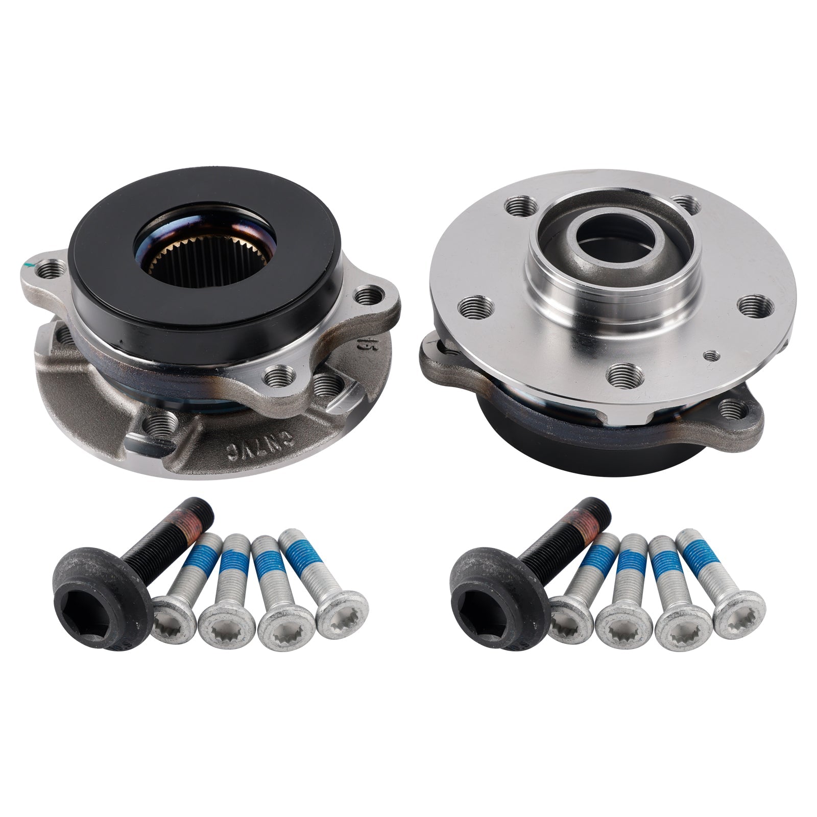 Komplet 2 prirobnic pesta sprednjega kolesa + ležaji + vijaki za Audi A4 8K, A6 C7, A5 8T, A8 4H in Q5 (referenca 4H0498625D).