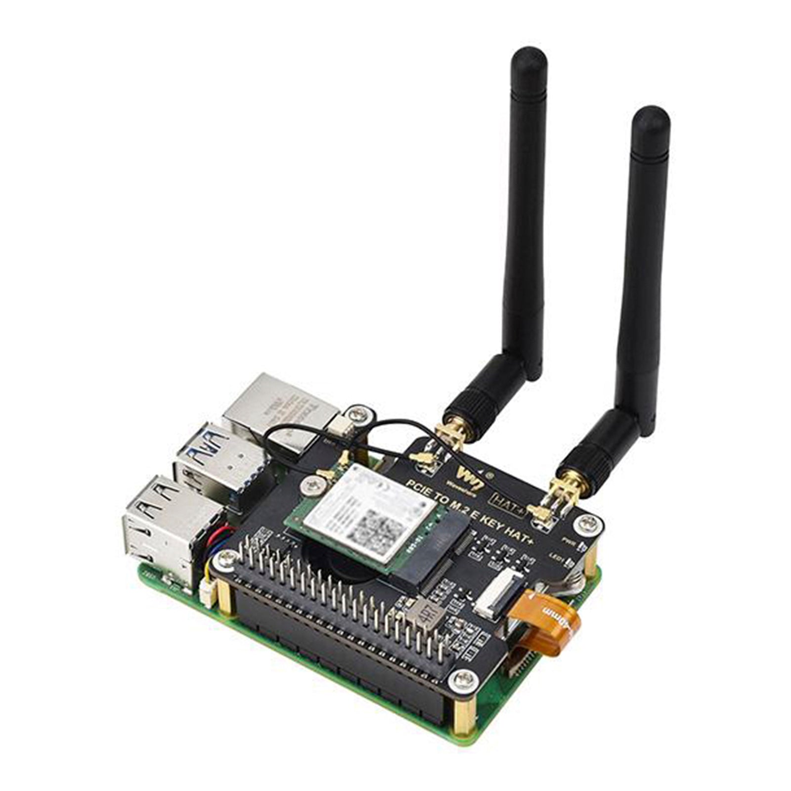 Carte d'extension Raspberry Pi 5 PCIe vers M.2 E Key pour carte réseau sans fil NGFF