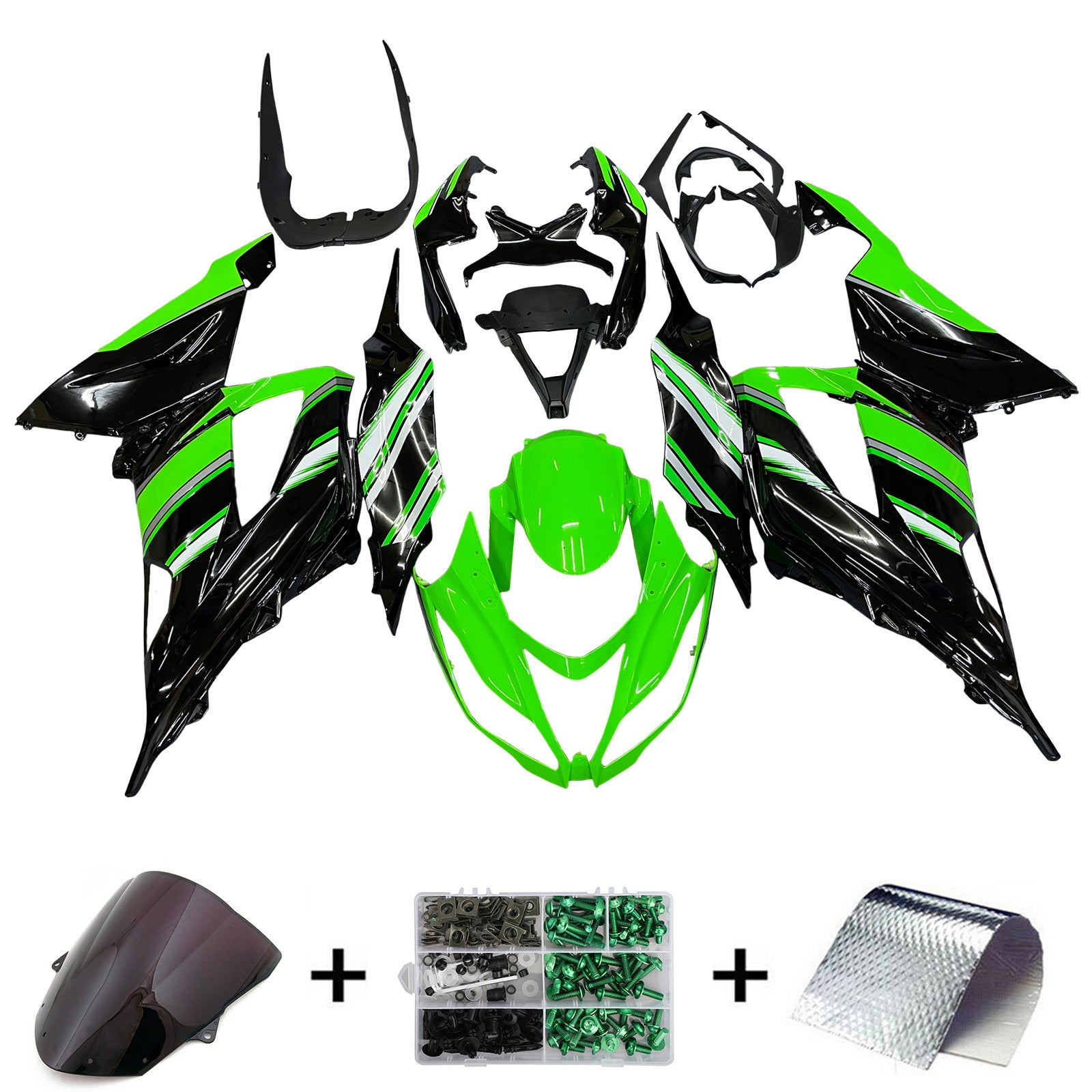 Kit de carénage injecté en plastique ABS pour Kawasaki ZX6R 636 2013-2018