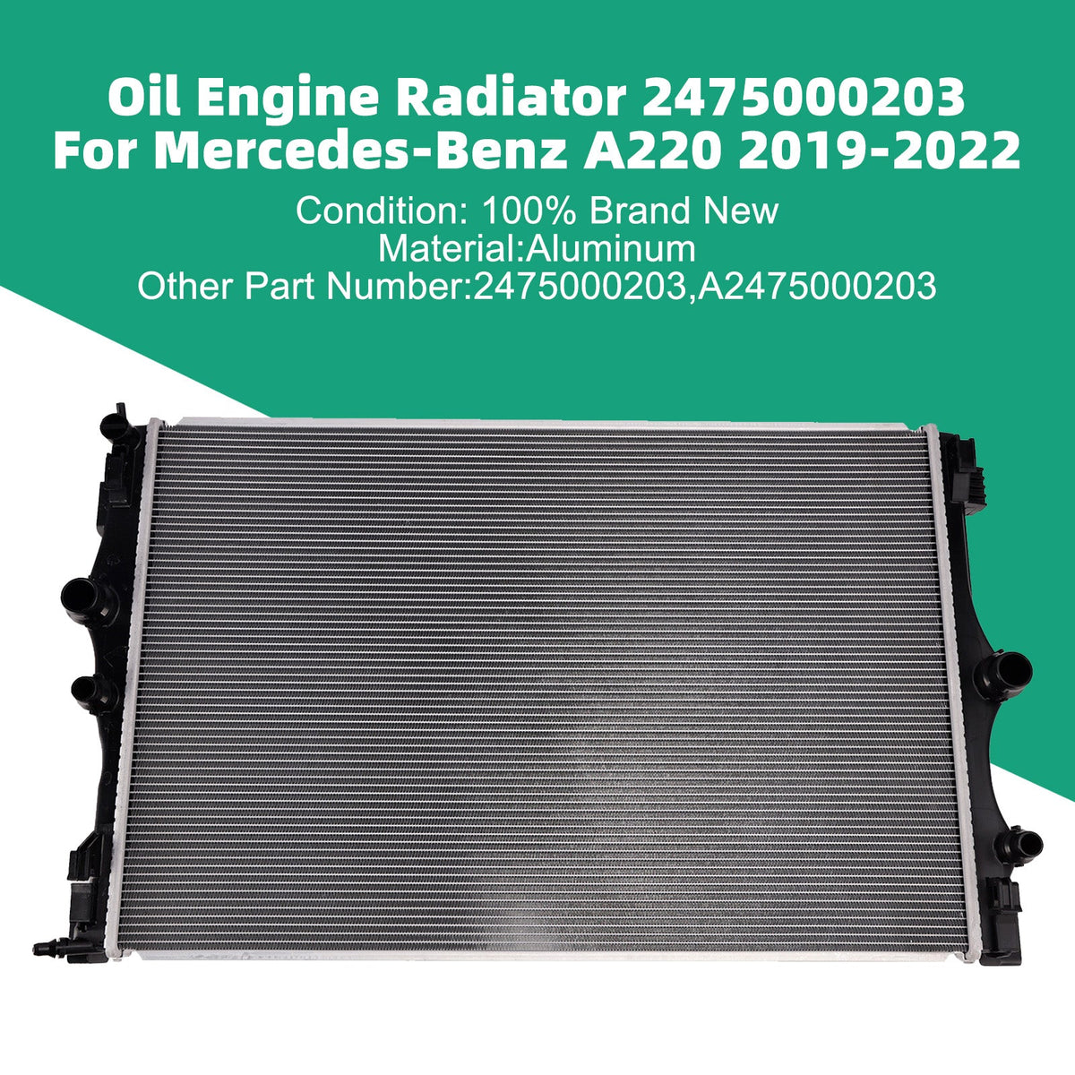 Radiateur d'huile moteur pour Mercedes-Benz A220 (2019-2022) - Référence : 2475000203