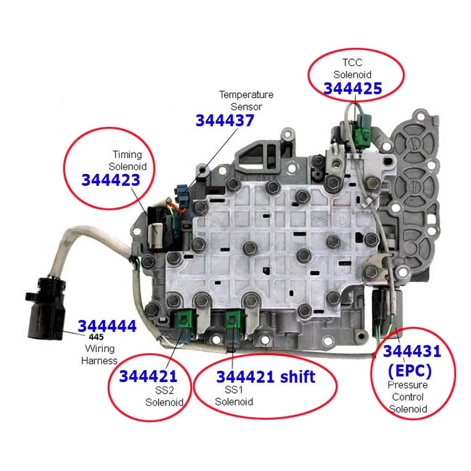 Kit de solénoïdes de changement de vitesse de transmission Ford Toyota Chevy Suzuki 5 pièces U440E AW80-40LE