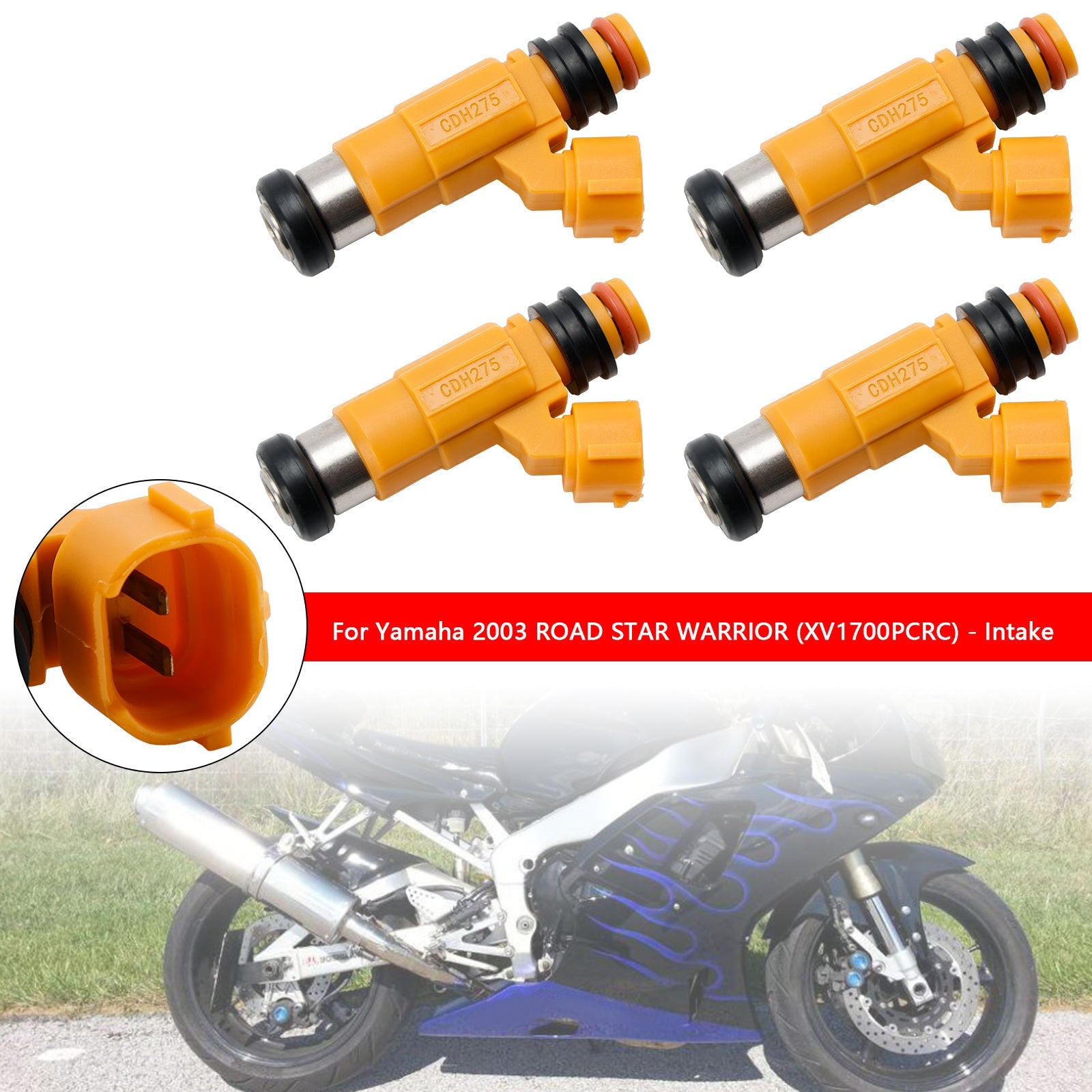 4 pezzi iniettore di carburante per Yamaha FJR1300 Road Star Warrior XV1700 5FL-13761-00-00