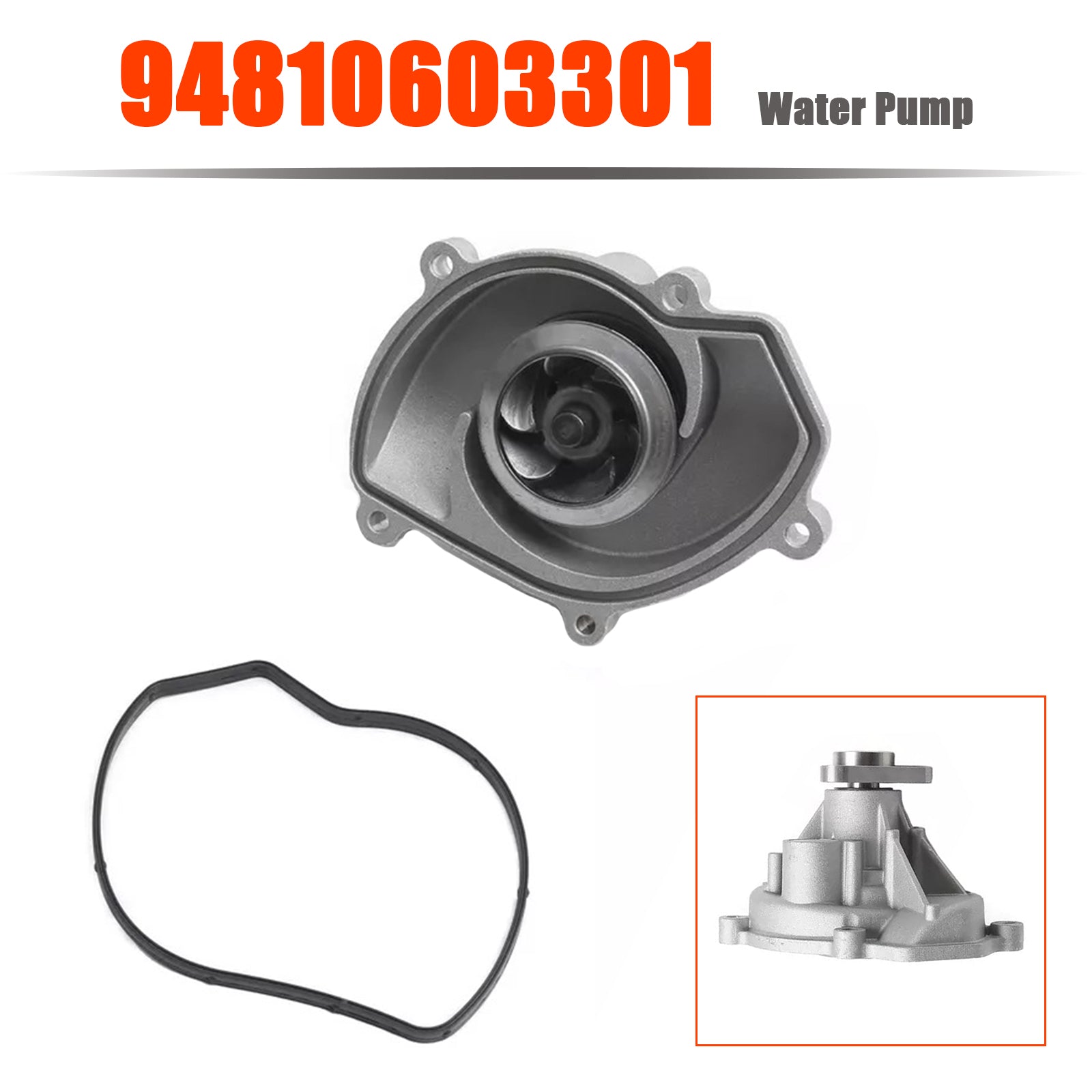 Pompe à eau turbo pour Porsche Macan 2015-2018, 2020 94810603301 1803020
