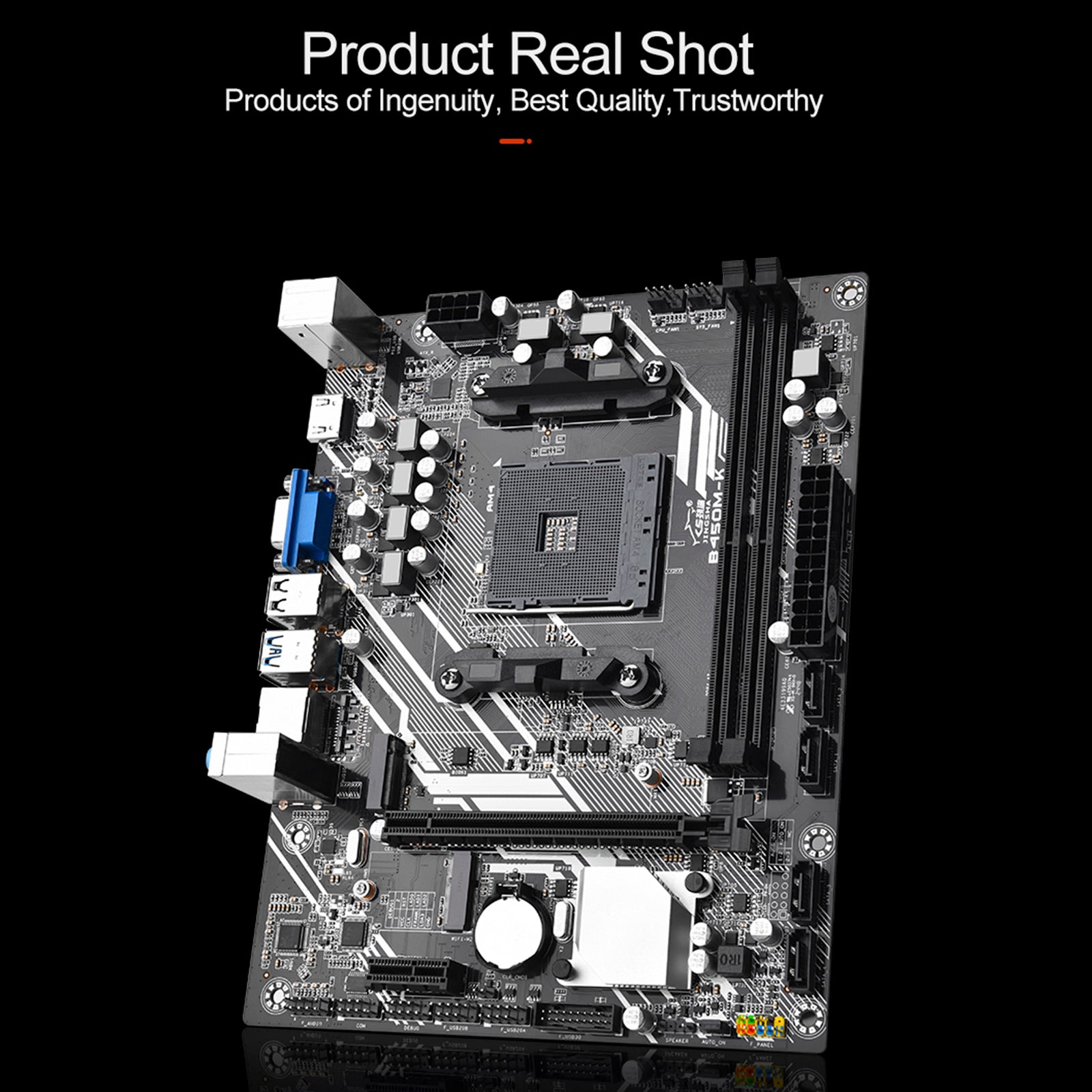 B450M-K Desktop Computer Card, DDR4 AM4 Processor, Gigabit Wi-Fi NVME-netwerkkaart