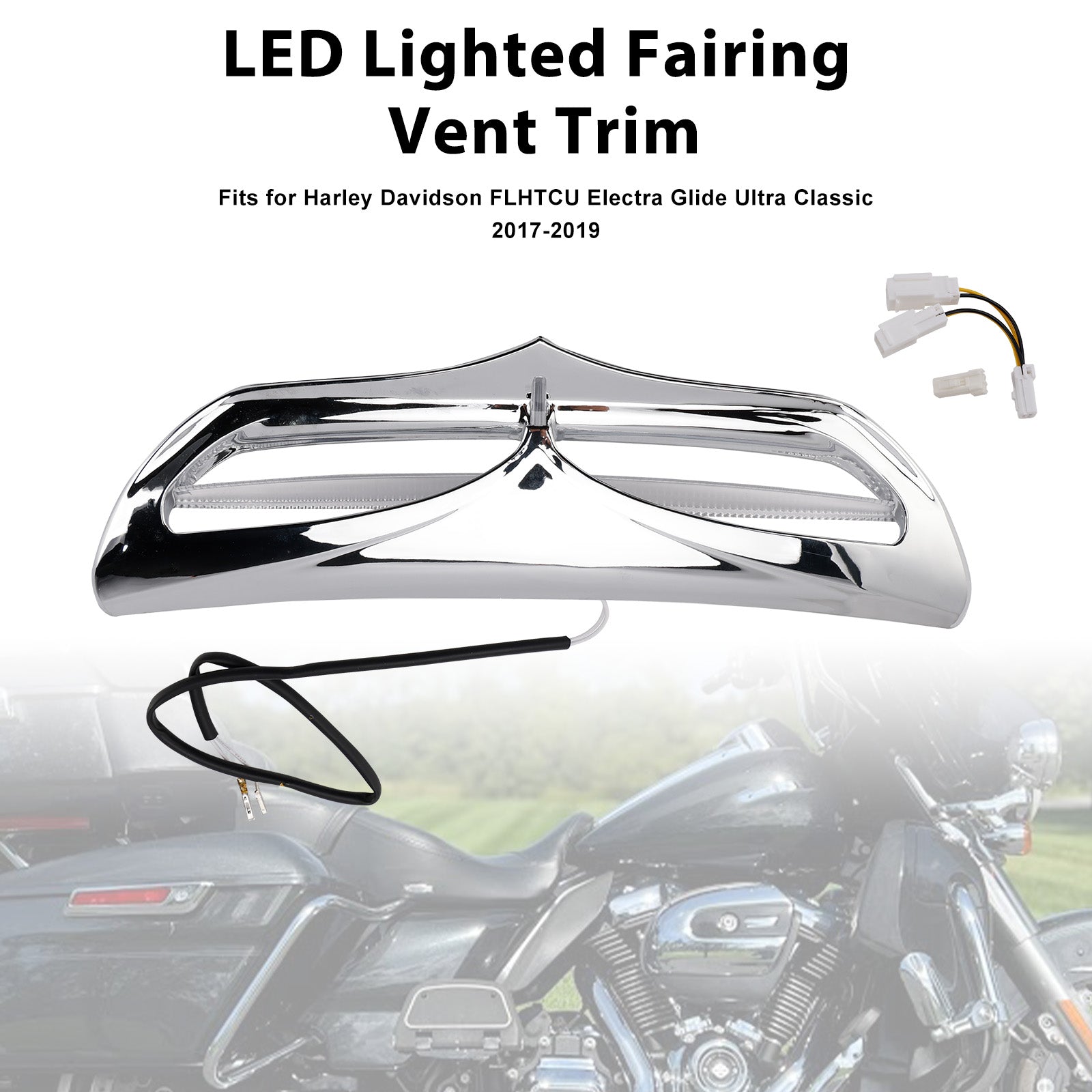 Podświetlana listwa wentylacyjna LED dla Electra Street Glide FLHTCU 2014-2022